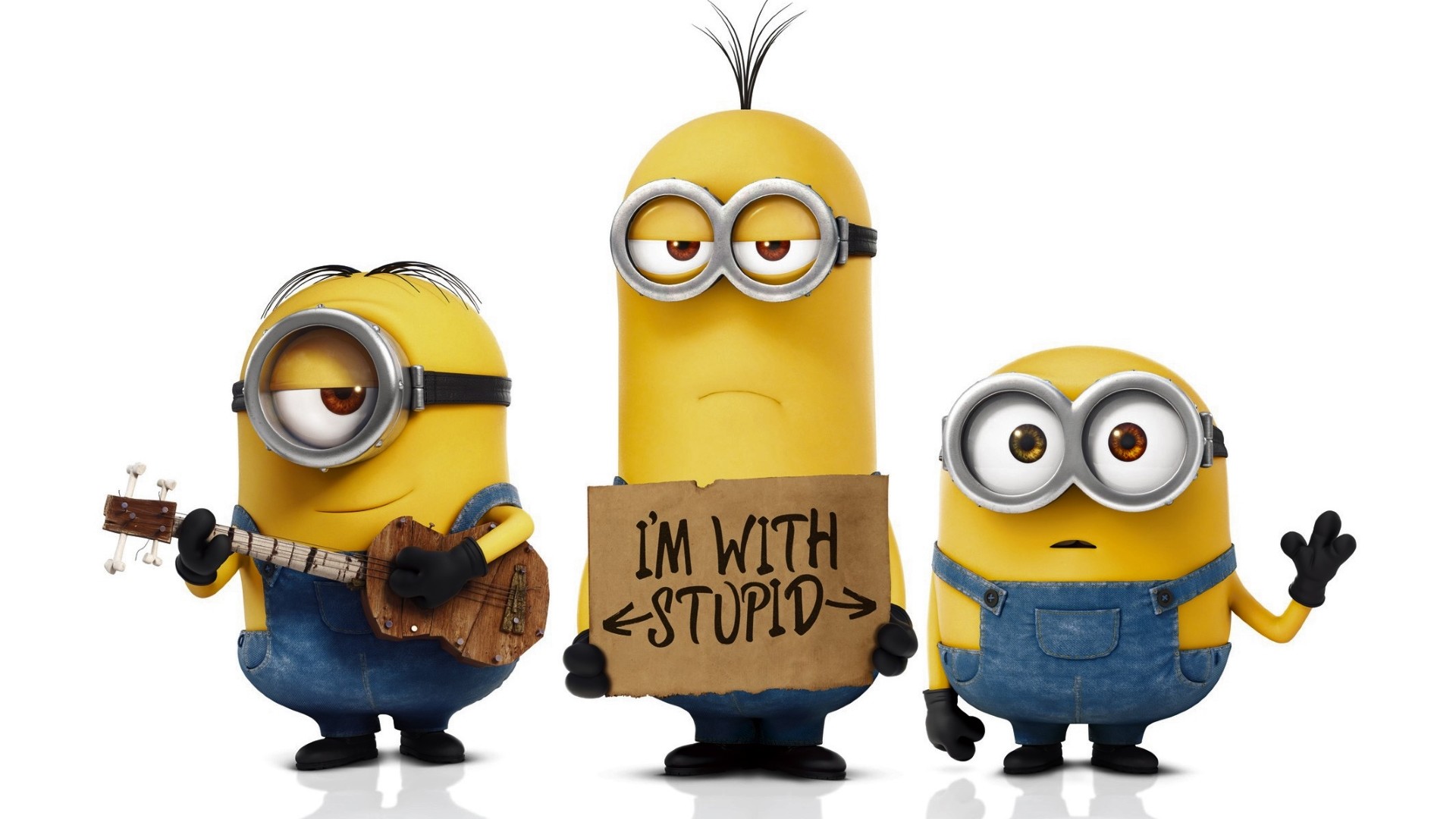 Kevin, Stuart, Bob, Minions, I'm With Stupid, Full HD, sfondo Windows 11