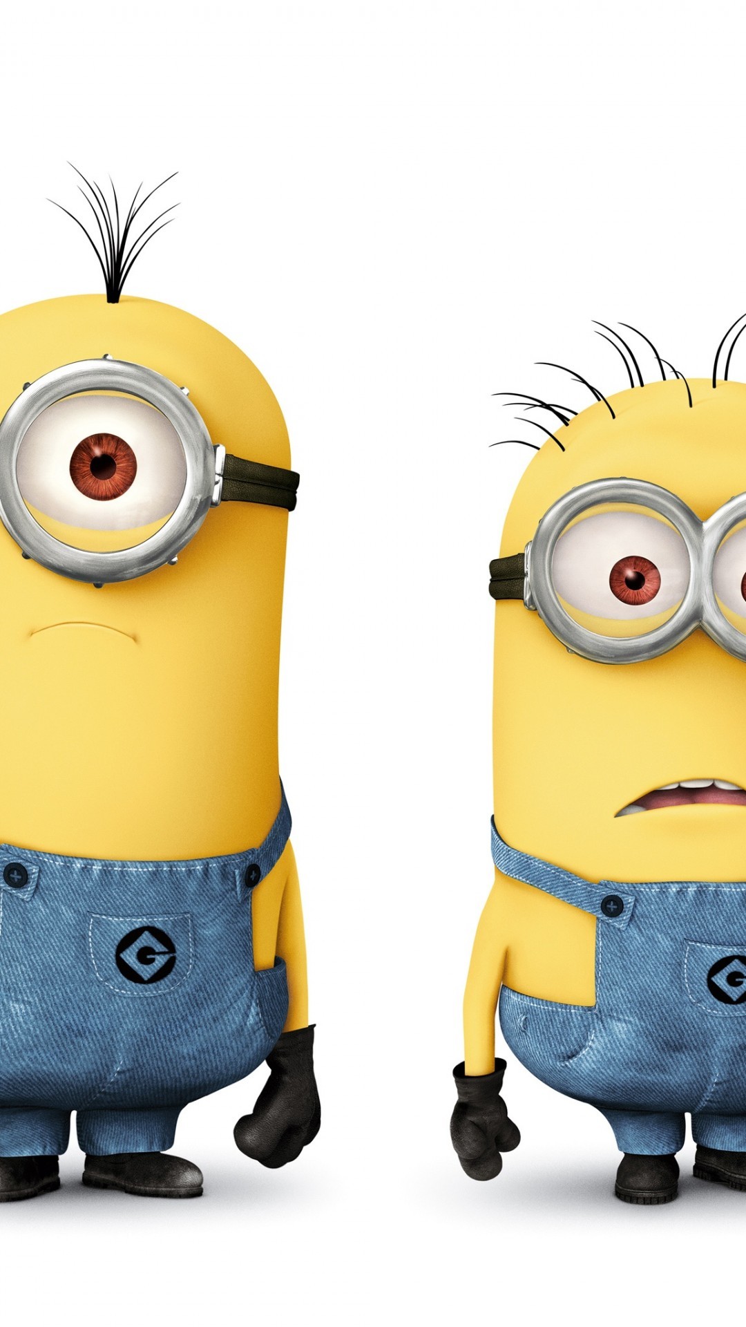 Stuart, Kevin, Minions, Sfondo bianco, 1080x1920, schermata di blocco iPhone