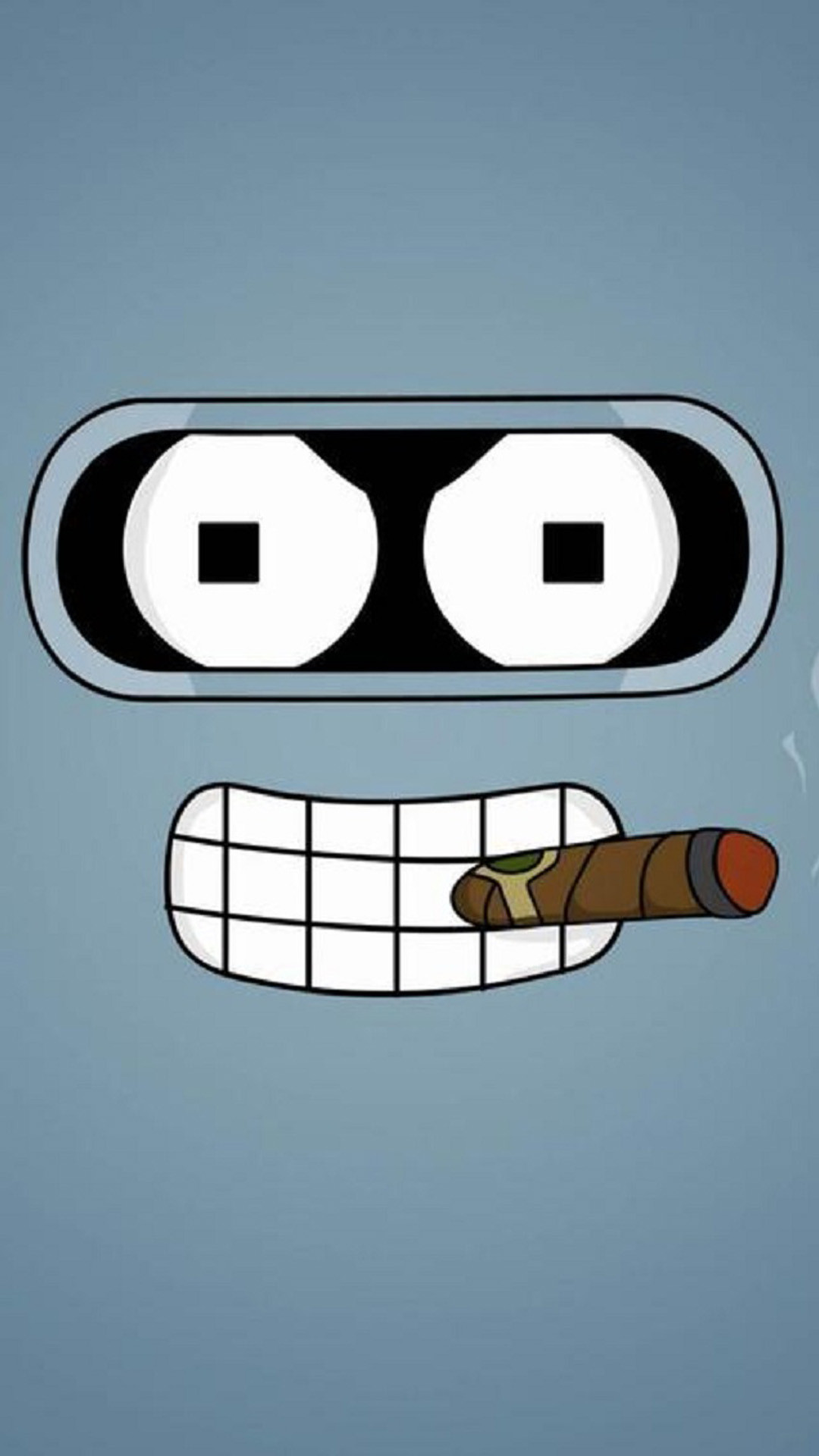 Bender, Futurama, Sigaro, Minimalista, Full HD, sfondo verticale per cellulare