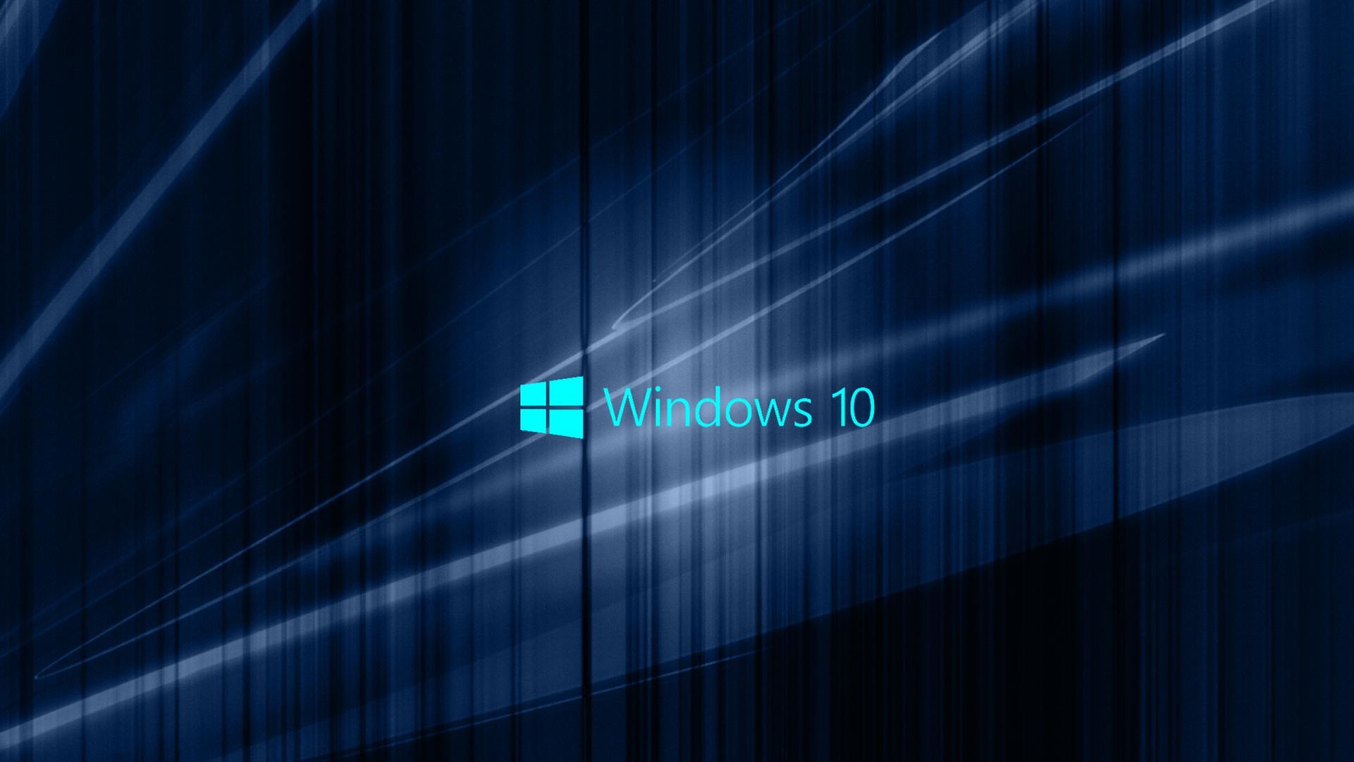 Windows 10, Logo Windows, Linee, Blu, 1920x1080, immagine di sfondo
