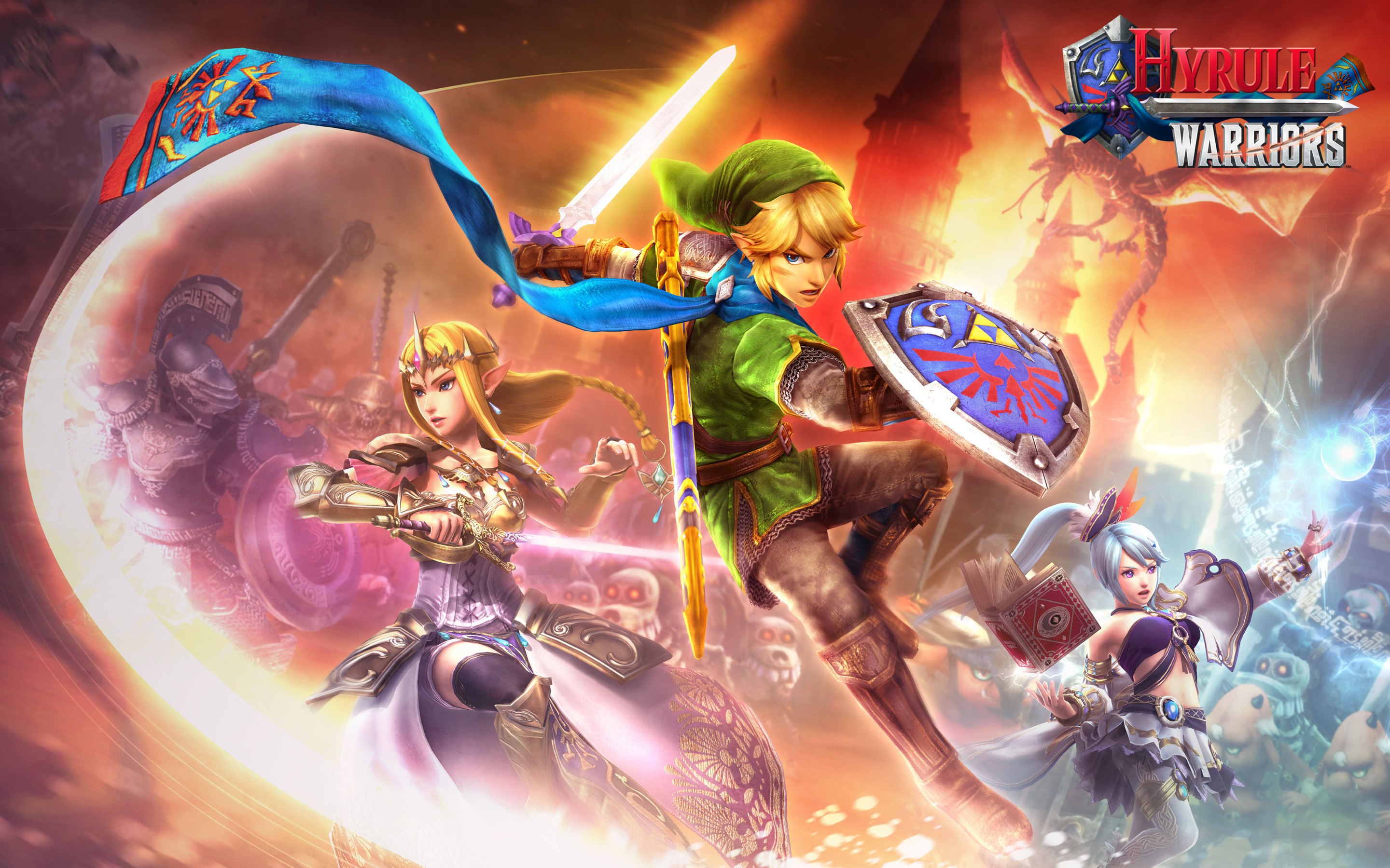 Hyrule Warriors, Link, Zelda, Lana, Battaglia, 2880x1800, immagine di sfondo