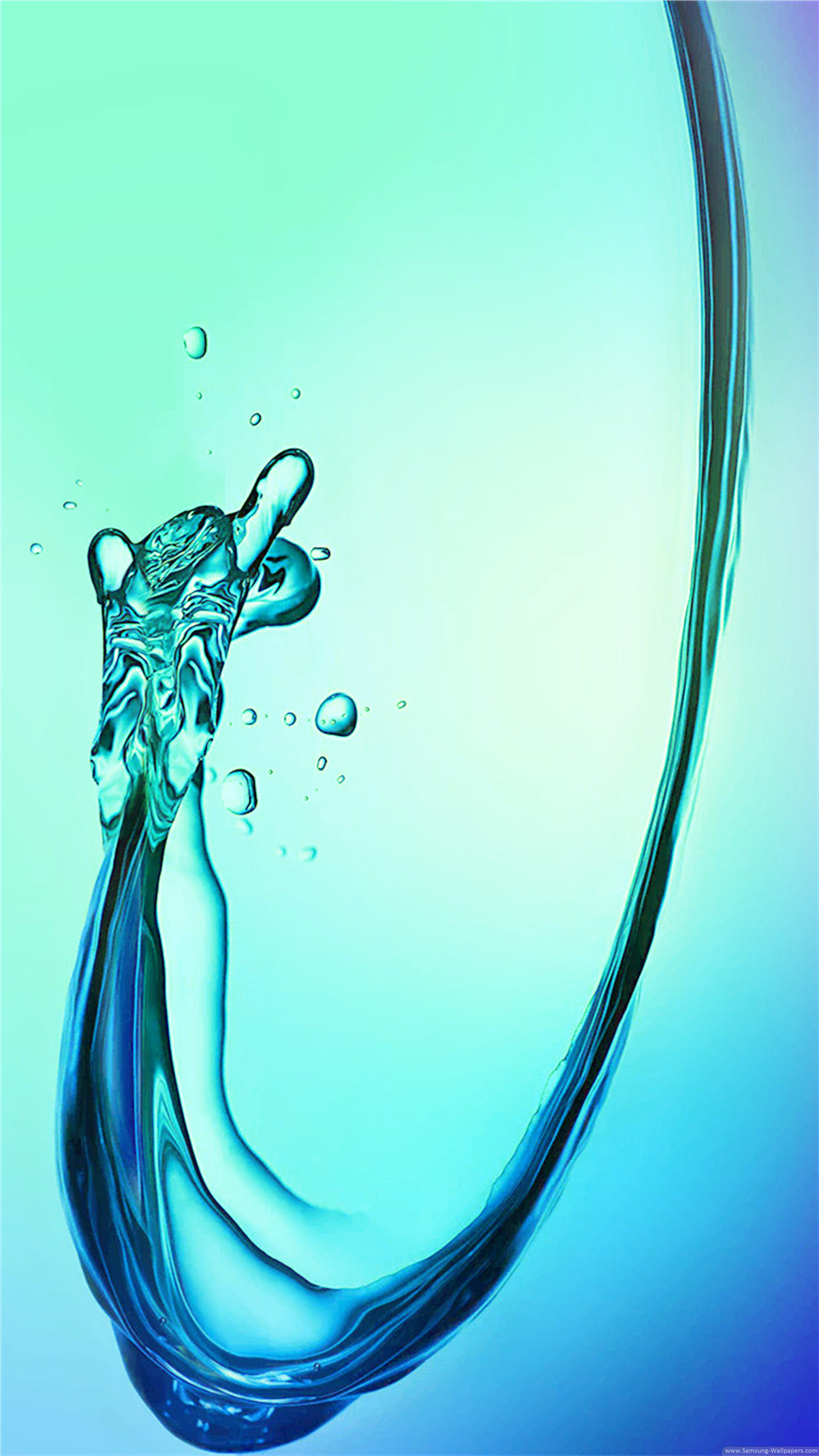 Spruzzo d'acqua, Gocce, Azzurro, sfondo per iPhone e Android