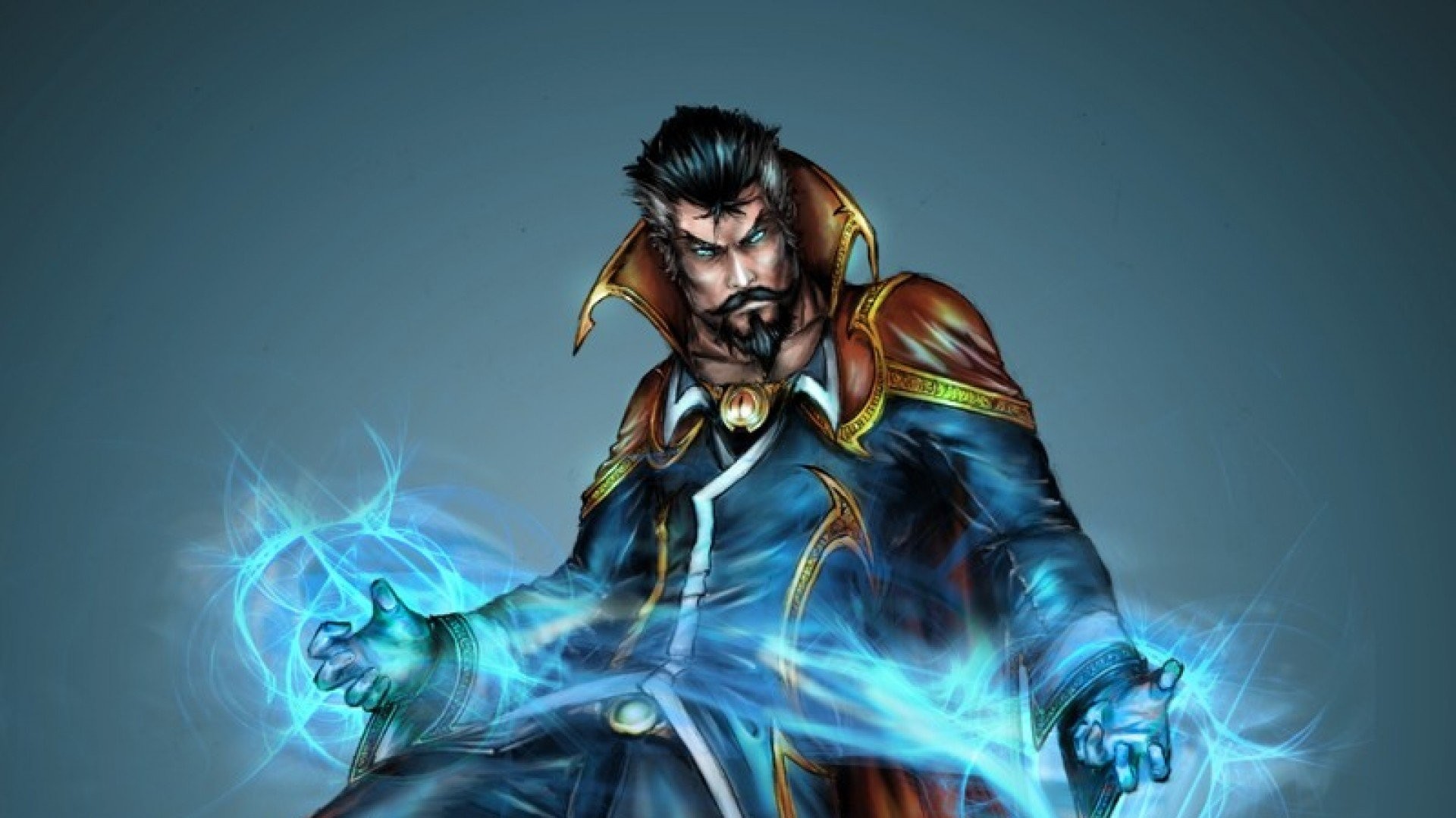 Doctor Strange, Magia, Fan art, Energia blu, Full HD, sfondo per PC e portatile