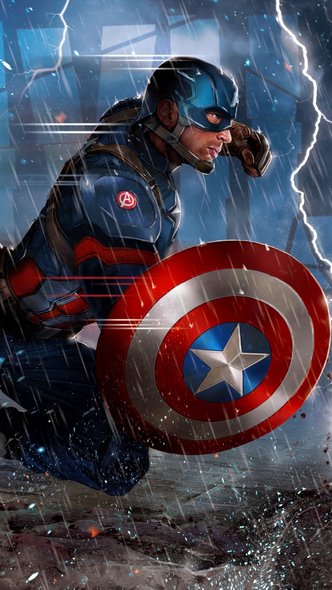 Captain America, Scudo, Captain America: Civil War, Fulmini, sfondo per iPhone e Android