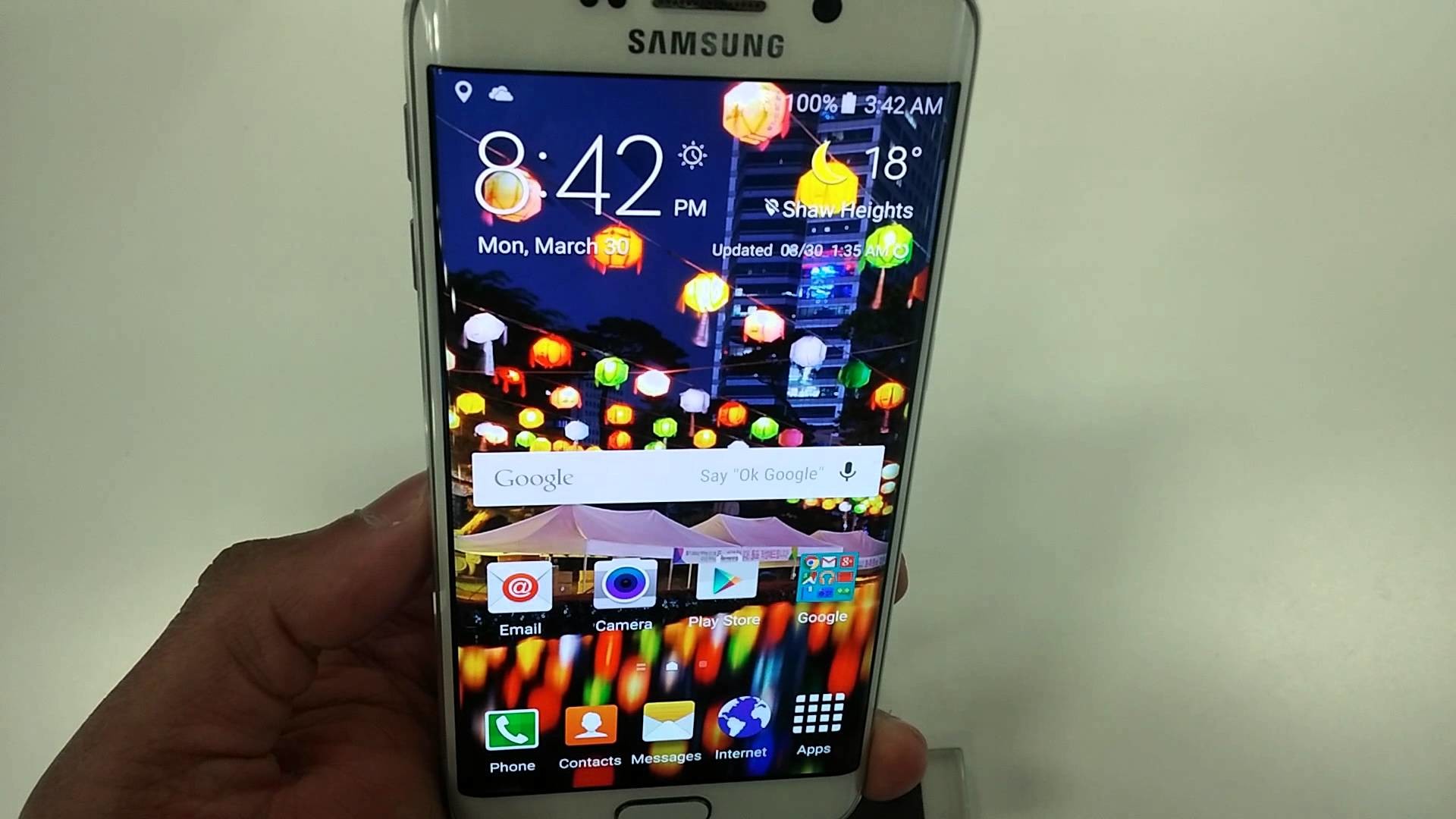 Samsung Galaxy S6 edge, Schermata home, Smartphone, Full HD, sfondo per PC