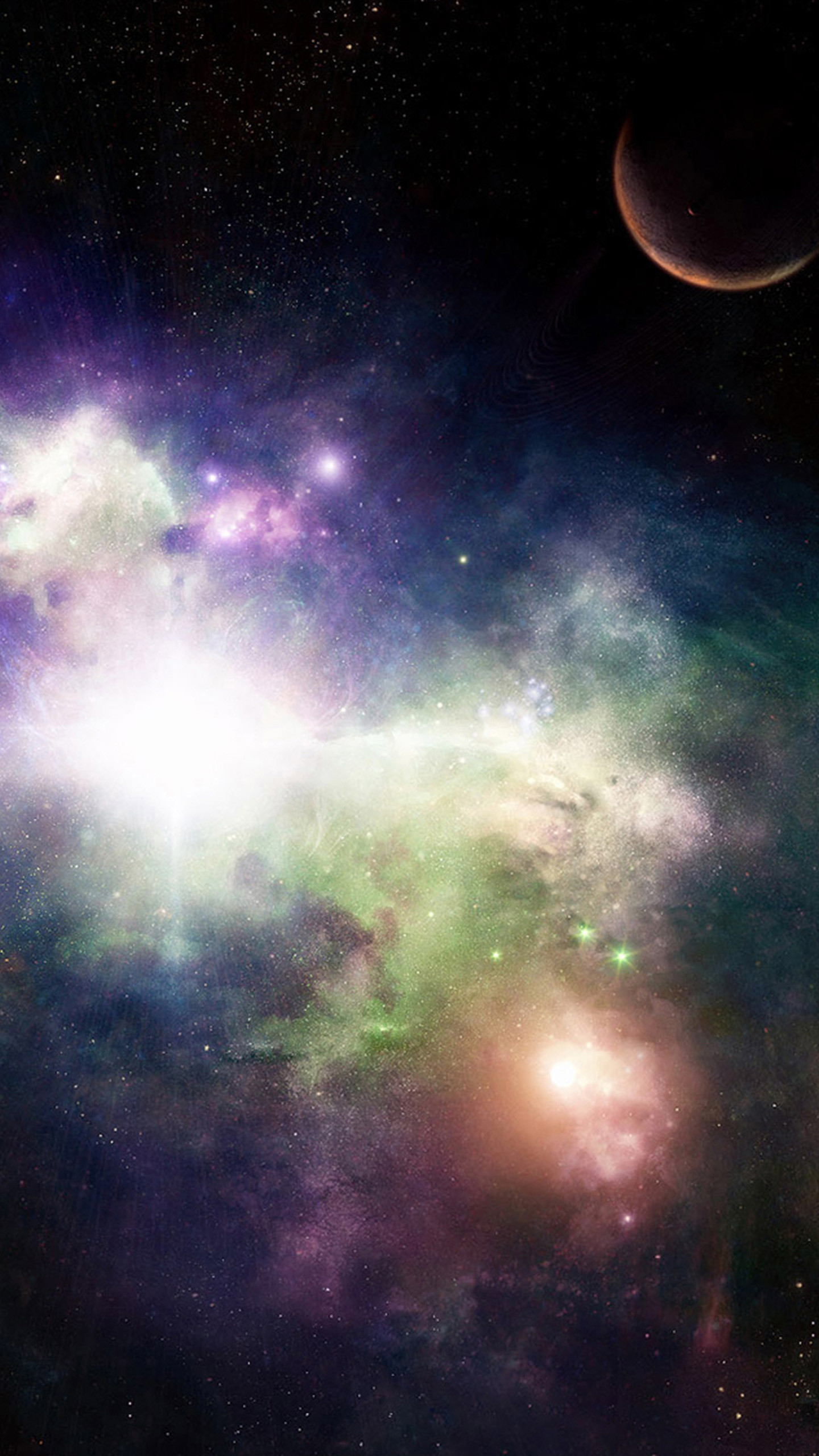 Nebulosa, Spazio, Pianeta, Stelle, QHD+, sfondo Galaxy S6