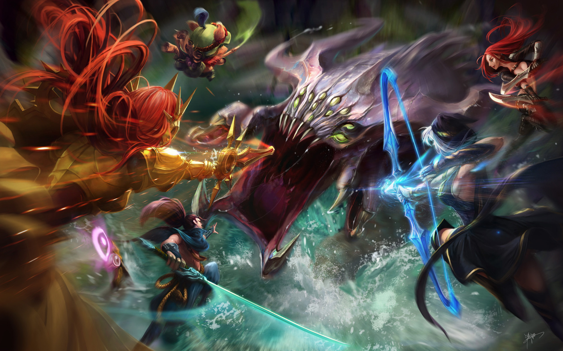 Miss Fortune, Kalista, League of Legends, Battaglia, 1920x1200, sfondo MacBook Pro