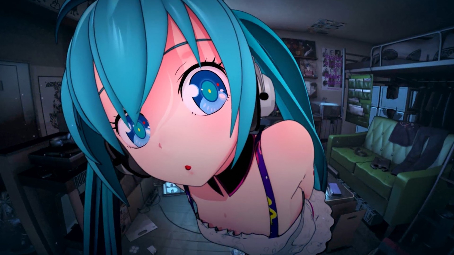 Hatsune Miku, Vocaloid, Camera, Full HD, sfondo per PC e portatile