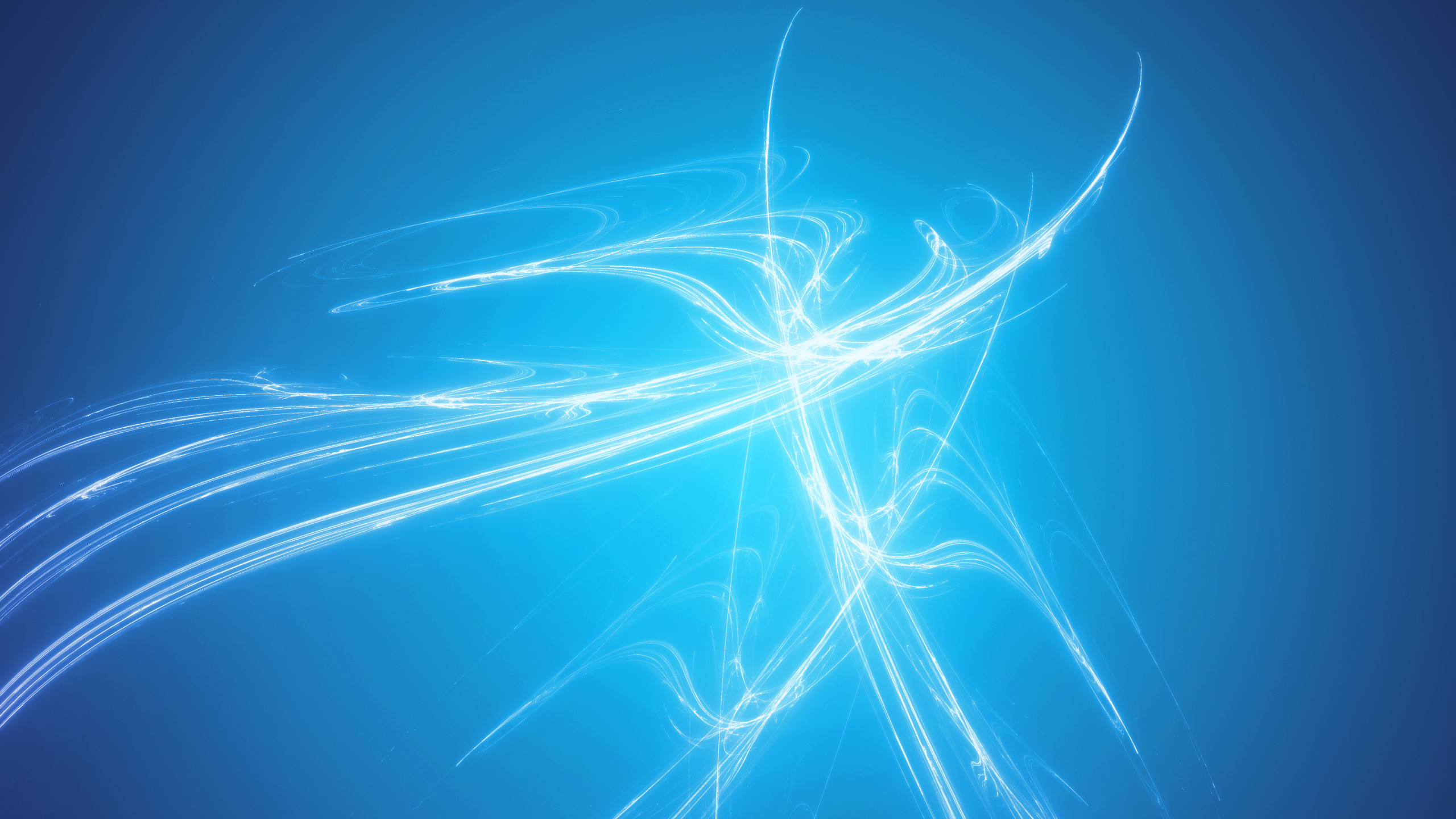 Azzurro, Fili luminosi, Blu, Luce, Astratto, 2560x1440, sfondo per PC
