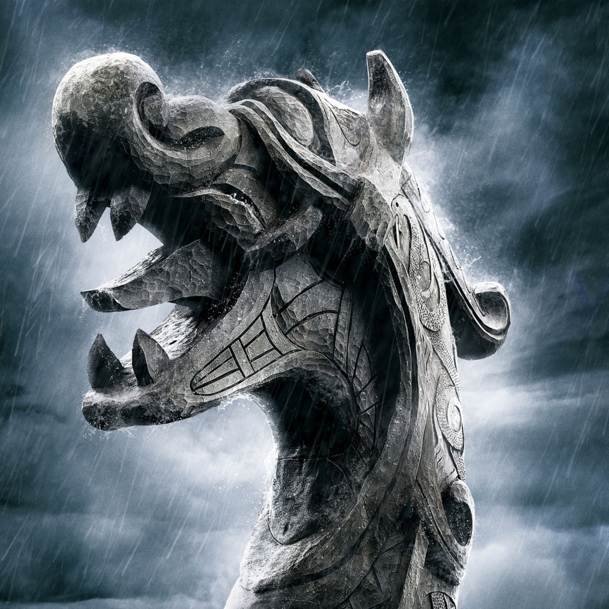 Polena, Drago, Drakkar, Vikings, Full HD, sfondo per iPad e tablet