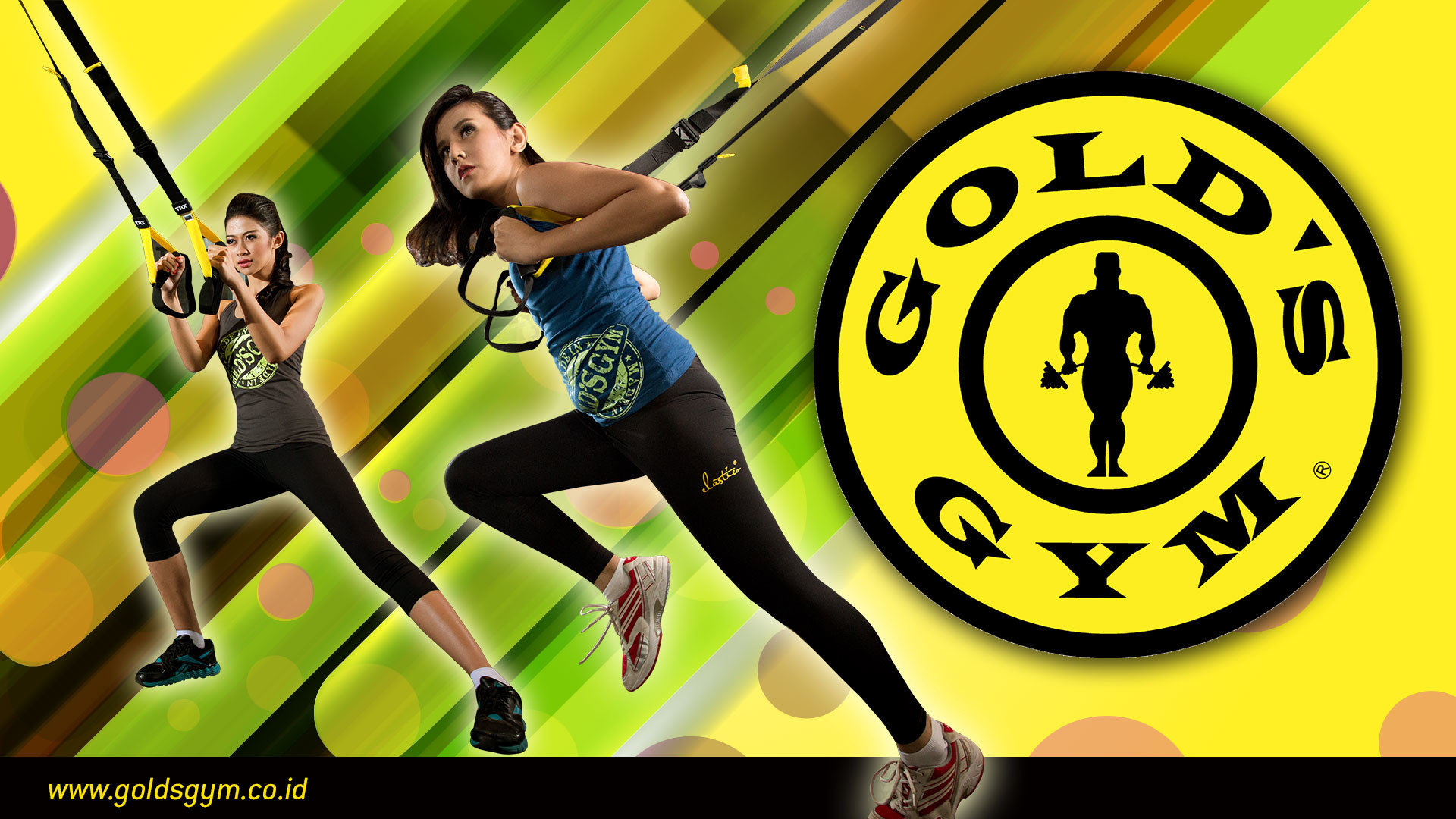 Gold's Gym, Allenamento, Fitness, Giallo, 16:9 Full HD, sfondo widescreen
