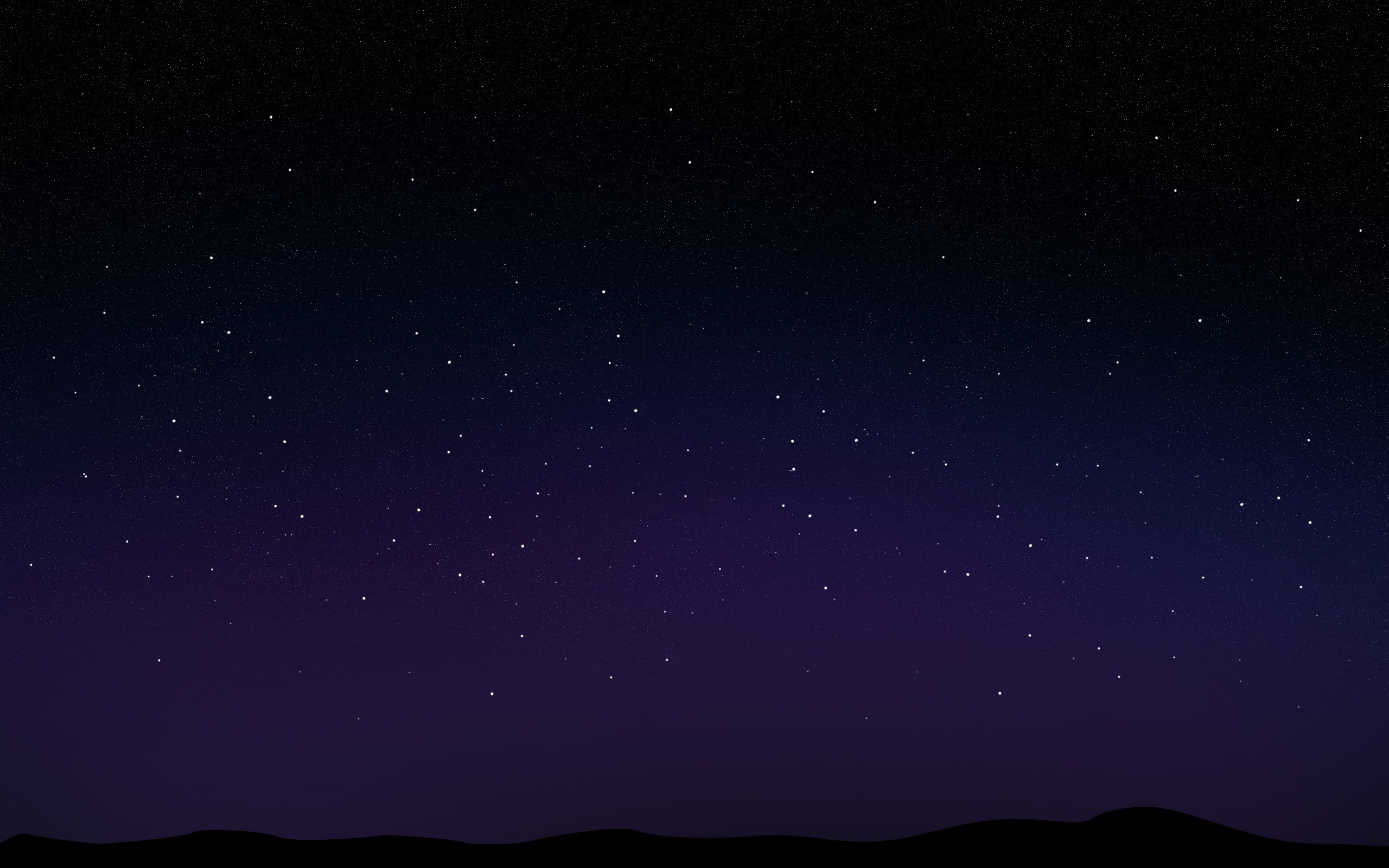Cielo notturno, Viola, Minimalista, 2K, sfondo per PC e portatile