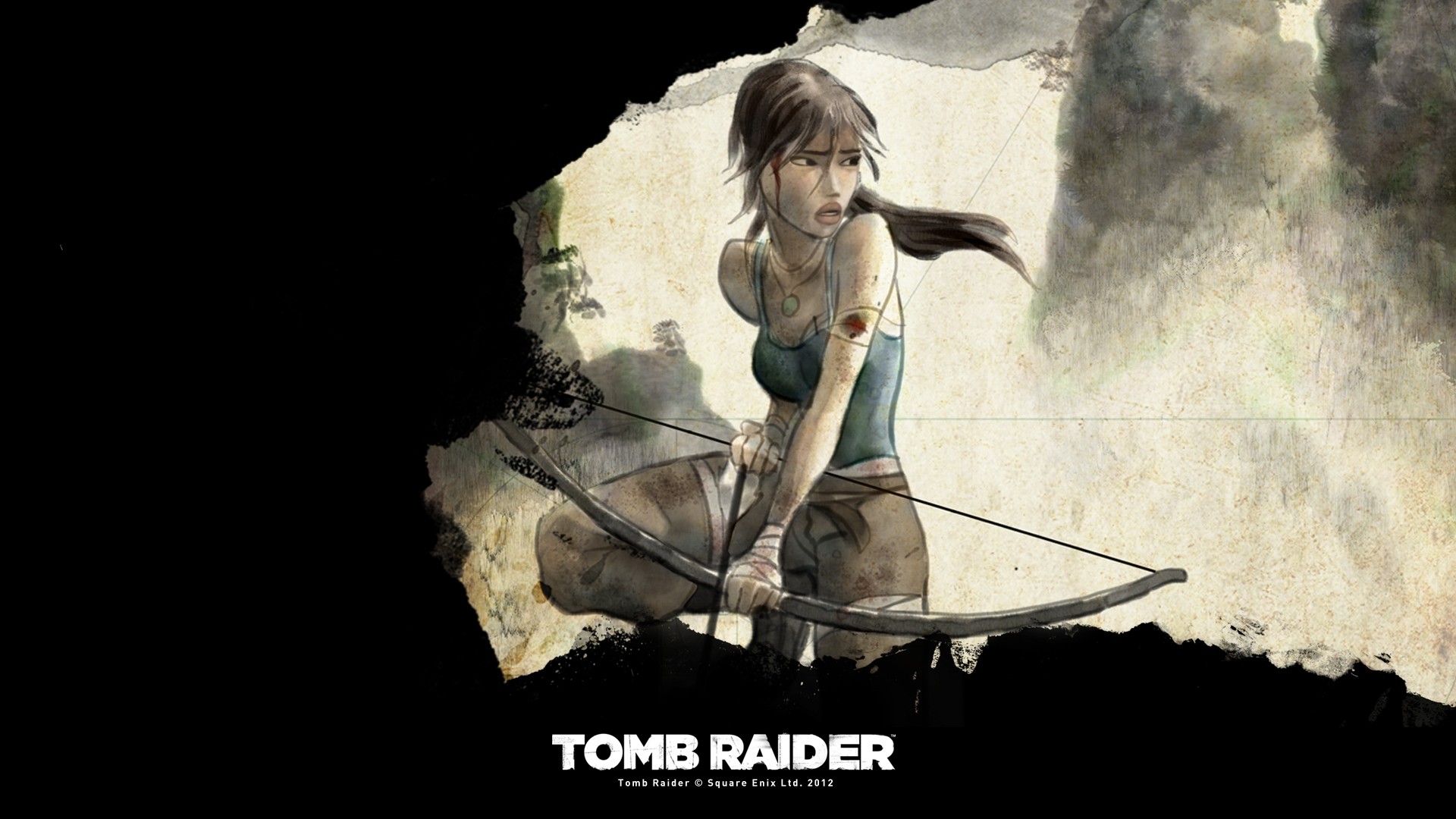 Lara Croft, Tomb Raider (2013), Arco, Disegno, Full HD, sfondo per PC e portatile