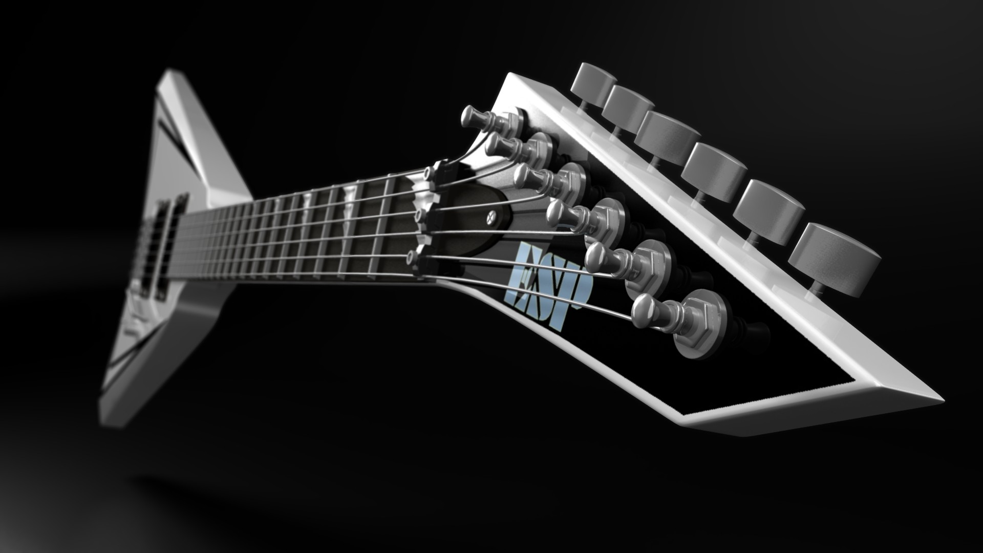 ESP, Chitarra elettrica, Paletta, Sfondo nero, 1920x1080, wallpaper desktop