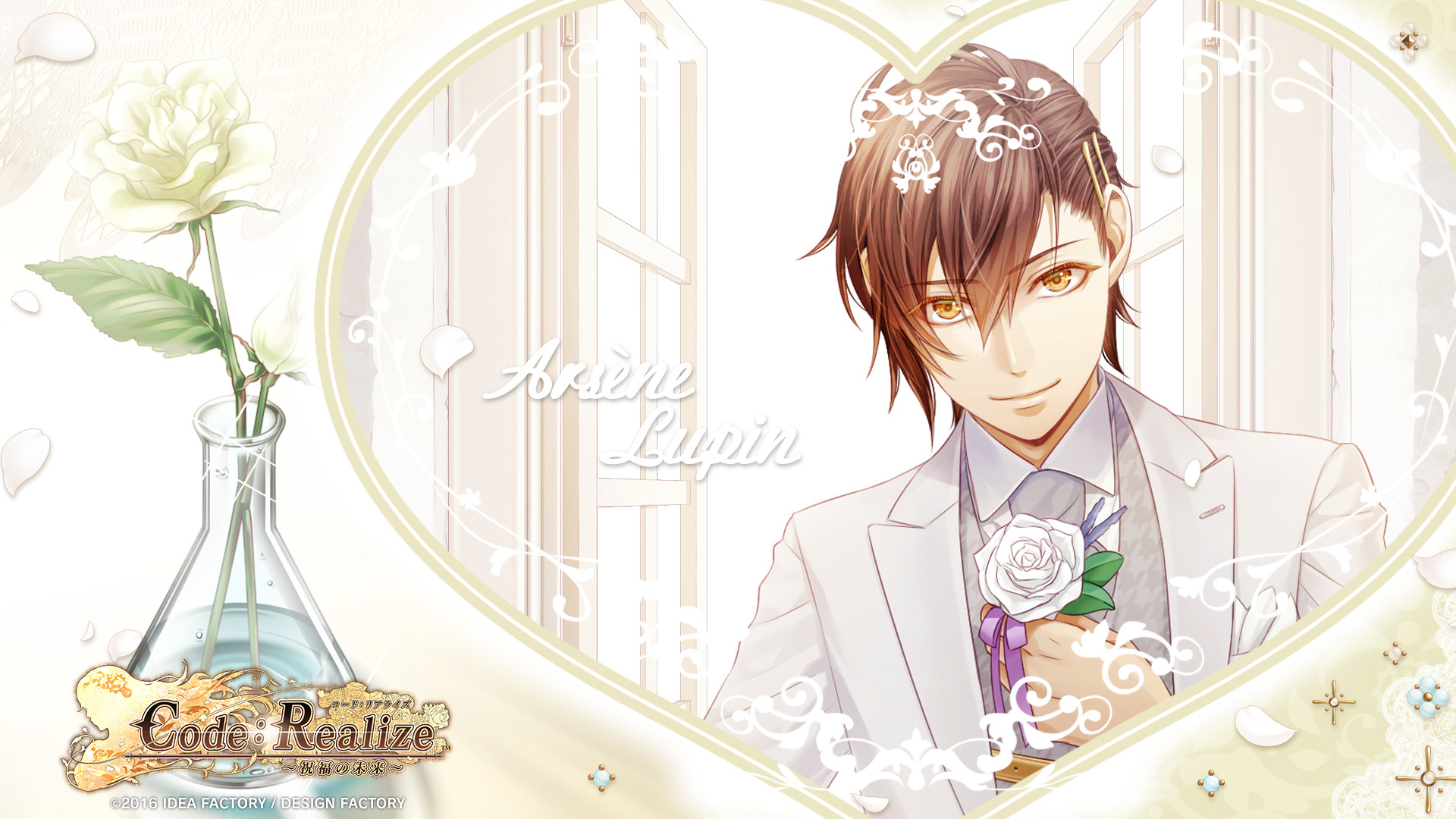 Arsène Lupin, Code:Realize, Rosa bianca, Otome, 16:9 Full HD, wallpaper widescreen