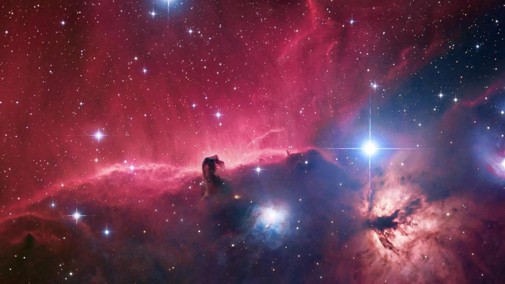 Nebulosa Testa di Cavallo, Orione, Rosso, Stelle, Full HD, sfondo Windows 11