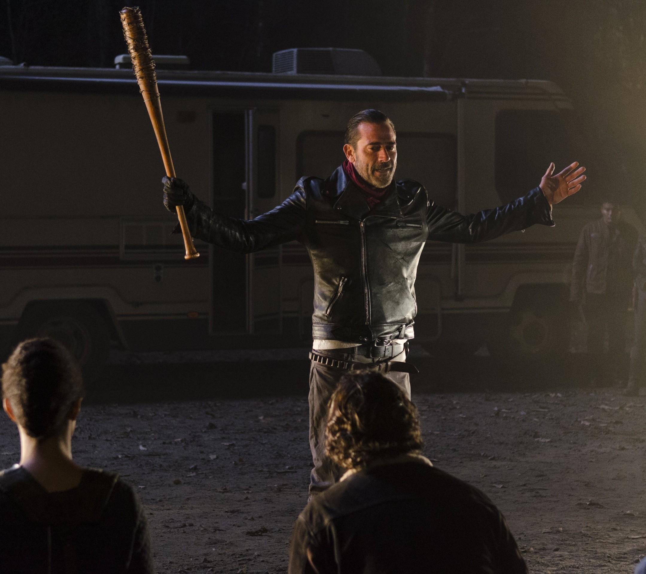 Negan, Jeffrey Dean Morgan, The Walking Dead, Lucille, Notte, Full HD, sfondo per iPad e tablet