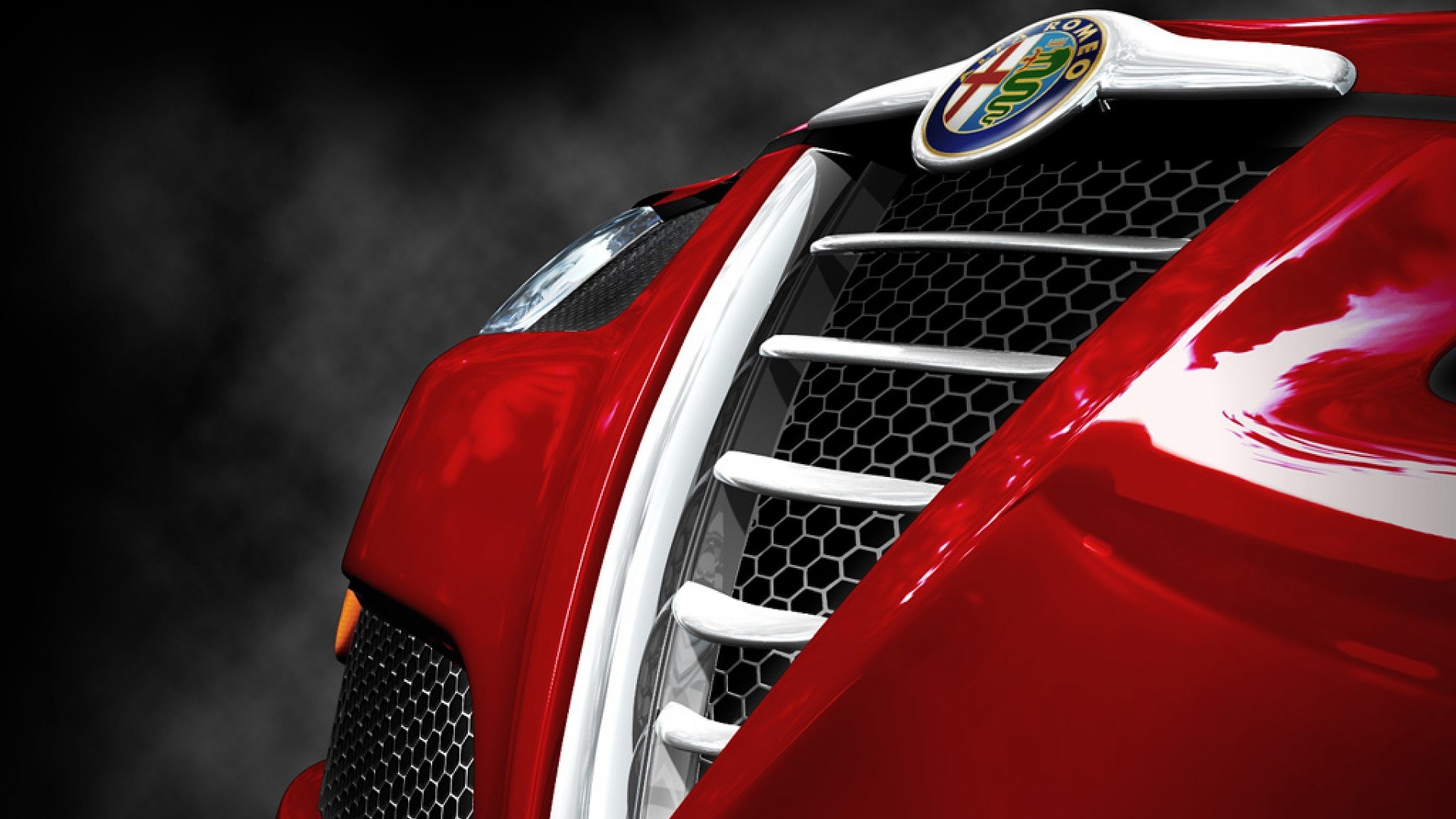 Alfa Romeo 8C Competizione, Alfa Romeo, Calandra, Logo Alfa Romeo, sfondo 1920x1080 per PC