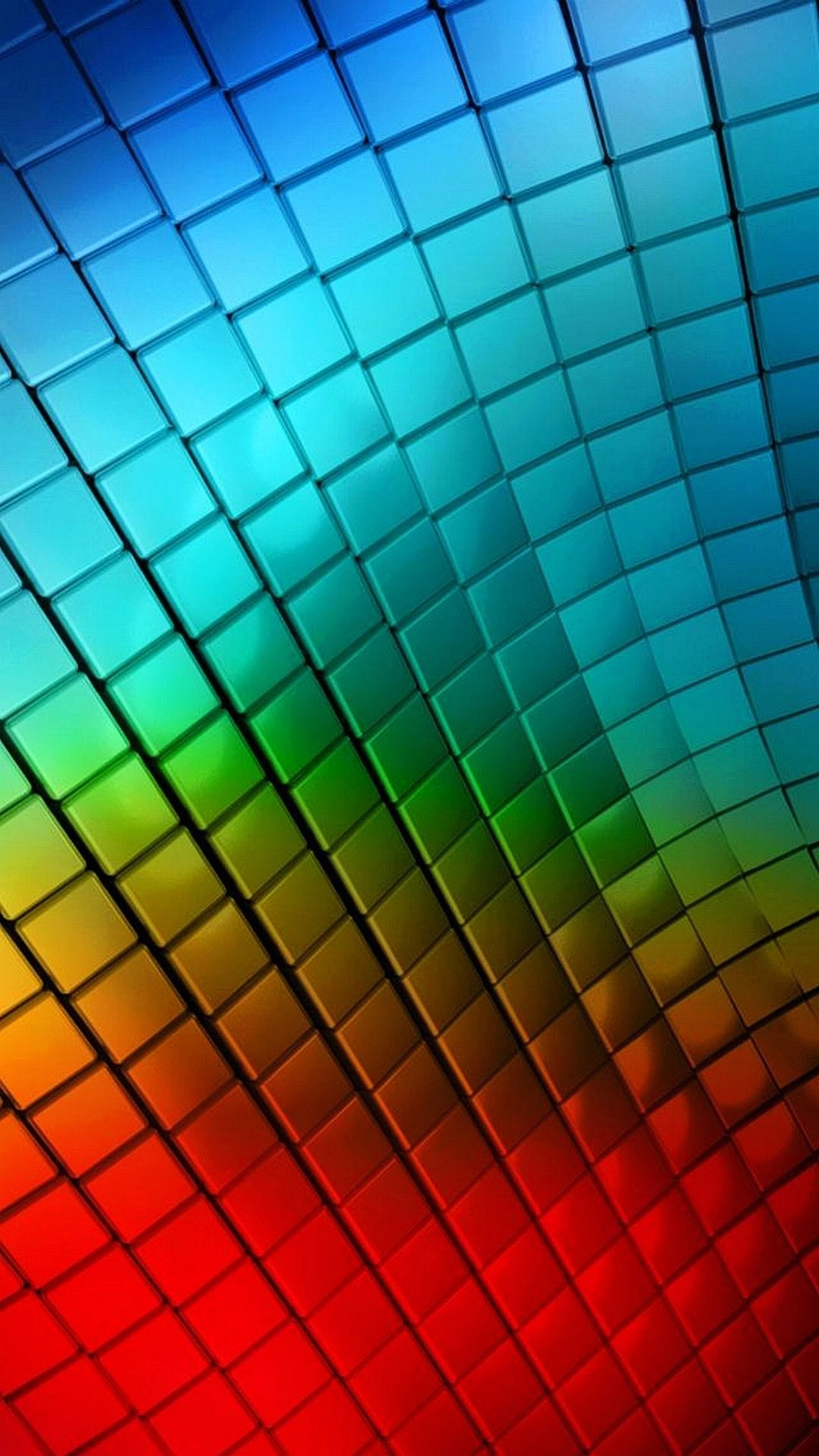 Piastrelle, Arcobaleno, Geometrico, QHD+, sfondo per iPhone e Android