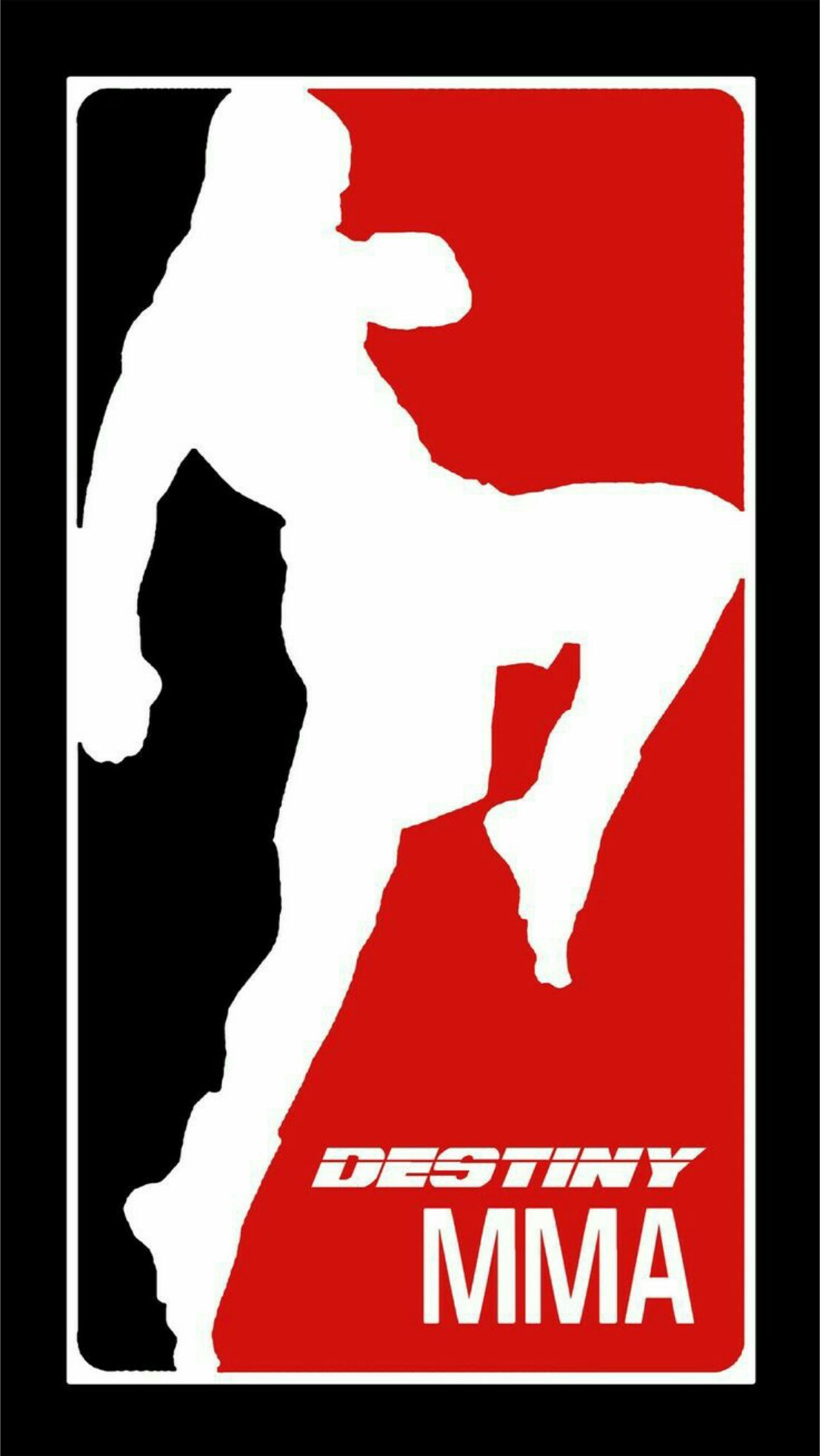 Muay Thai, Destiny MMA, Logo, Silhouette, sfondo per iPhone e Android