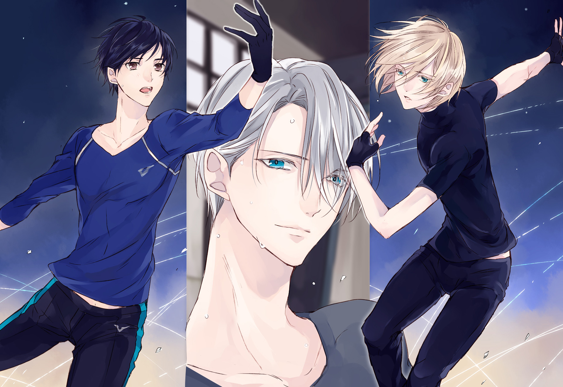 Yuri Katsuki, Victor Nikiforov, Yuri Plisetsky, Yuri!!! on Ice, Allenamento, immagine di sfondo