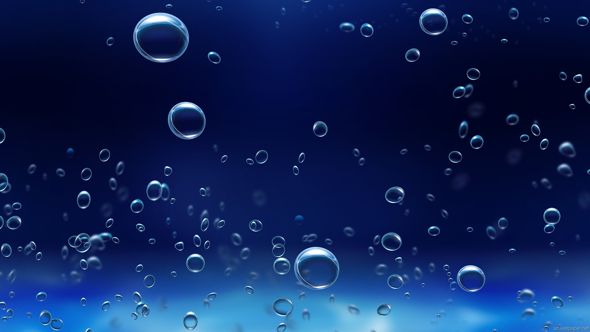 Bolle d'acqua, Subacqueo, Blu, sfondo desktop