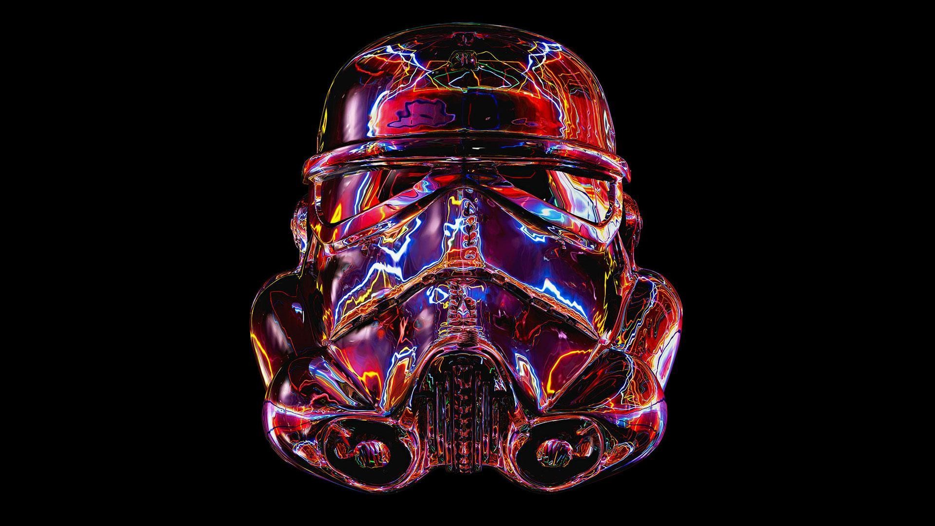 Stormtrooper, Star Wars, Casco, Arte astratta, 16:9 Full HD, sfondo widescreen