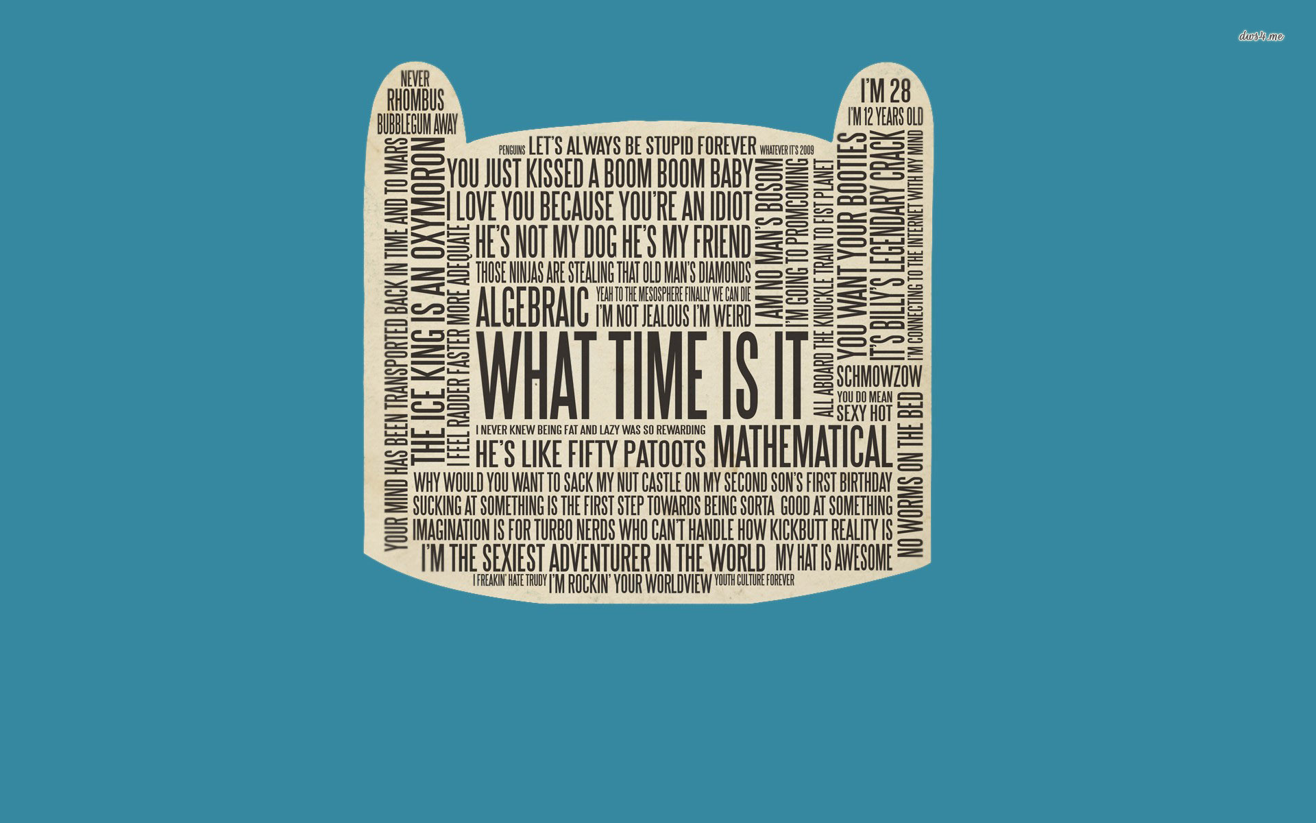 Finn, Adventure Time, Tipografia, Citazioni, 1920x1200, sfondo MacBook Pro