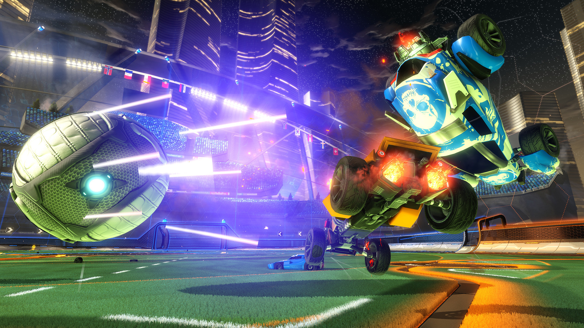 Rocket League, Octane, Pallone, Azione, Neon, Full HD, sfondo per portatile
