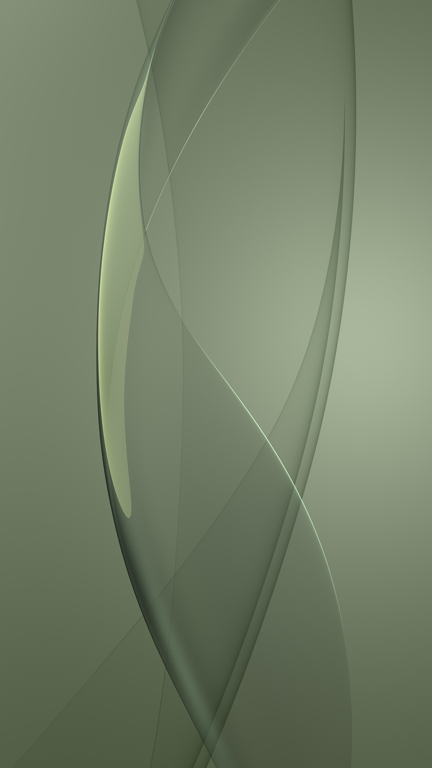 Onde astratte, Verde salvia, Minimal, QHD+, sfondo per smartphone