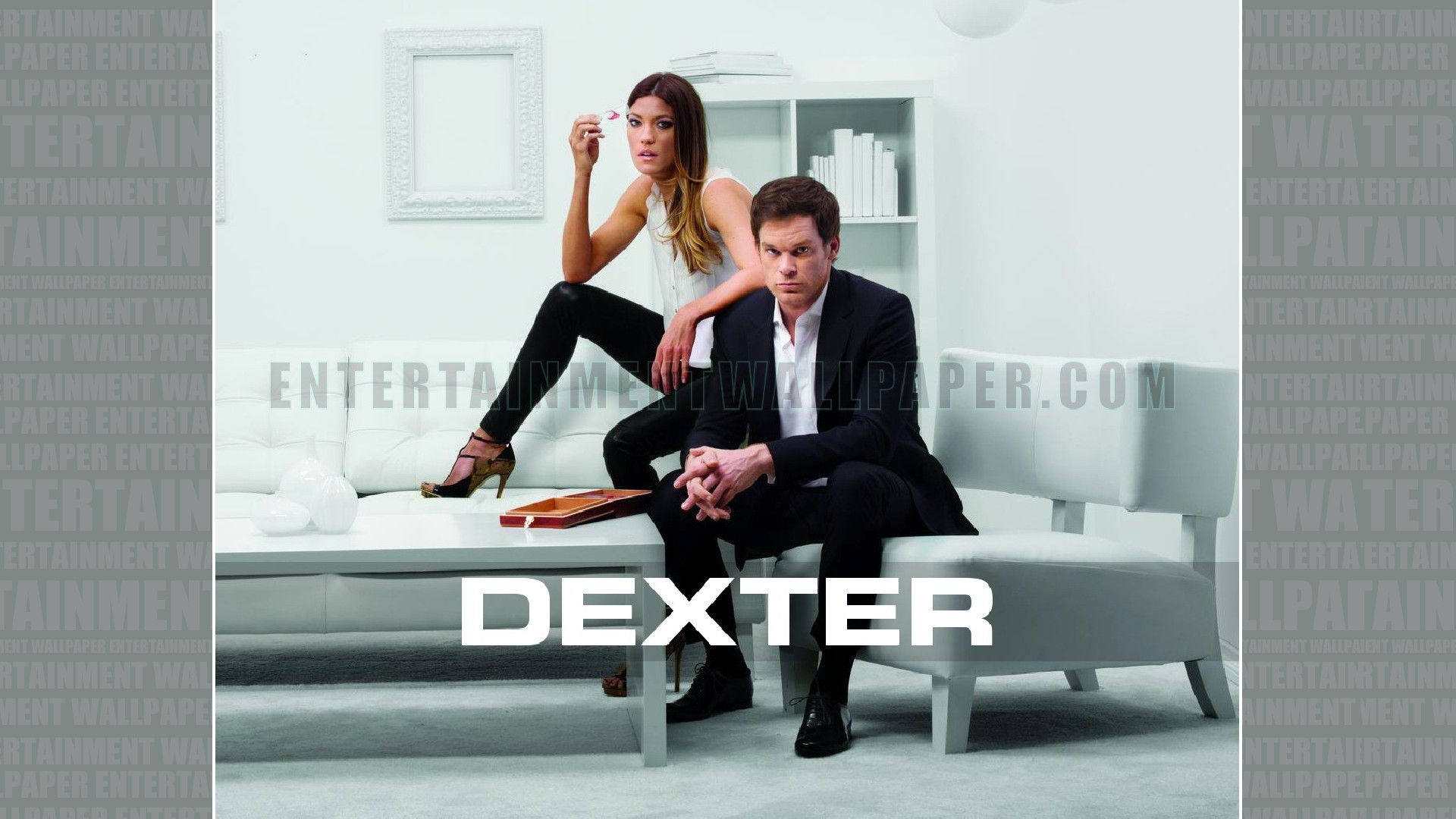 Dexter Morgan, Hannah McKay, Michael C. Hall, Yvonne Strahovski, Dexter, sfondo Windows 11