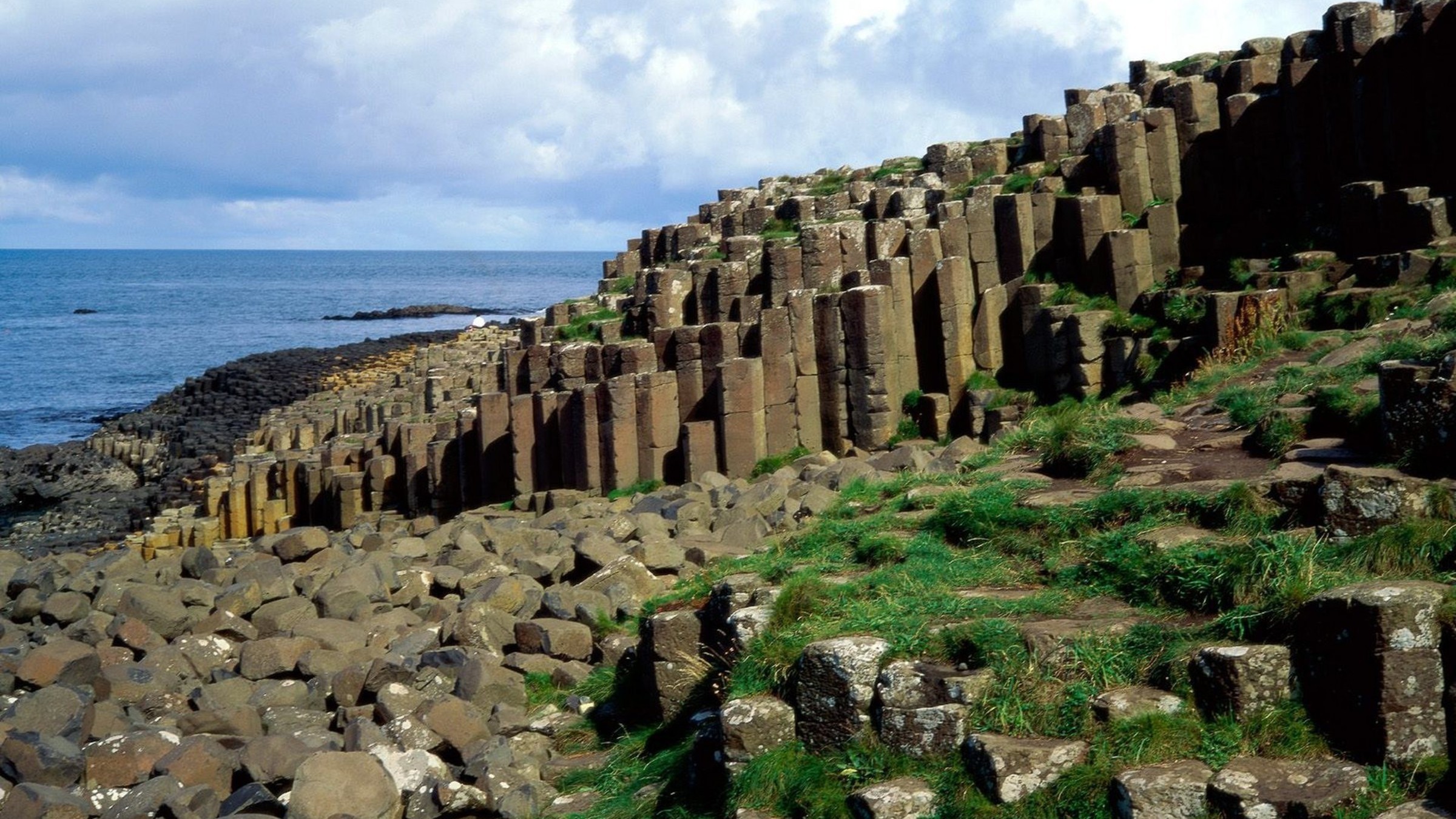 Giant's Causeway, Selciato del Gigante, Irlanda del Nord, Colonne basaltiche, immagine di sfondo