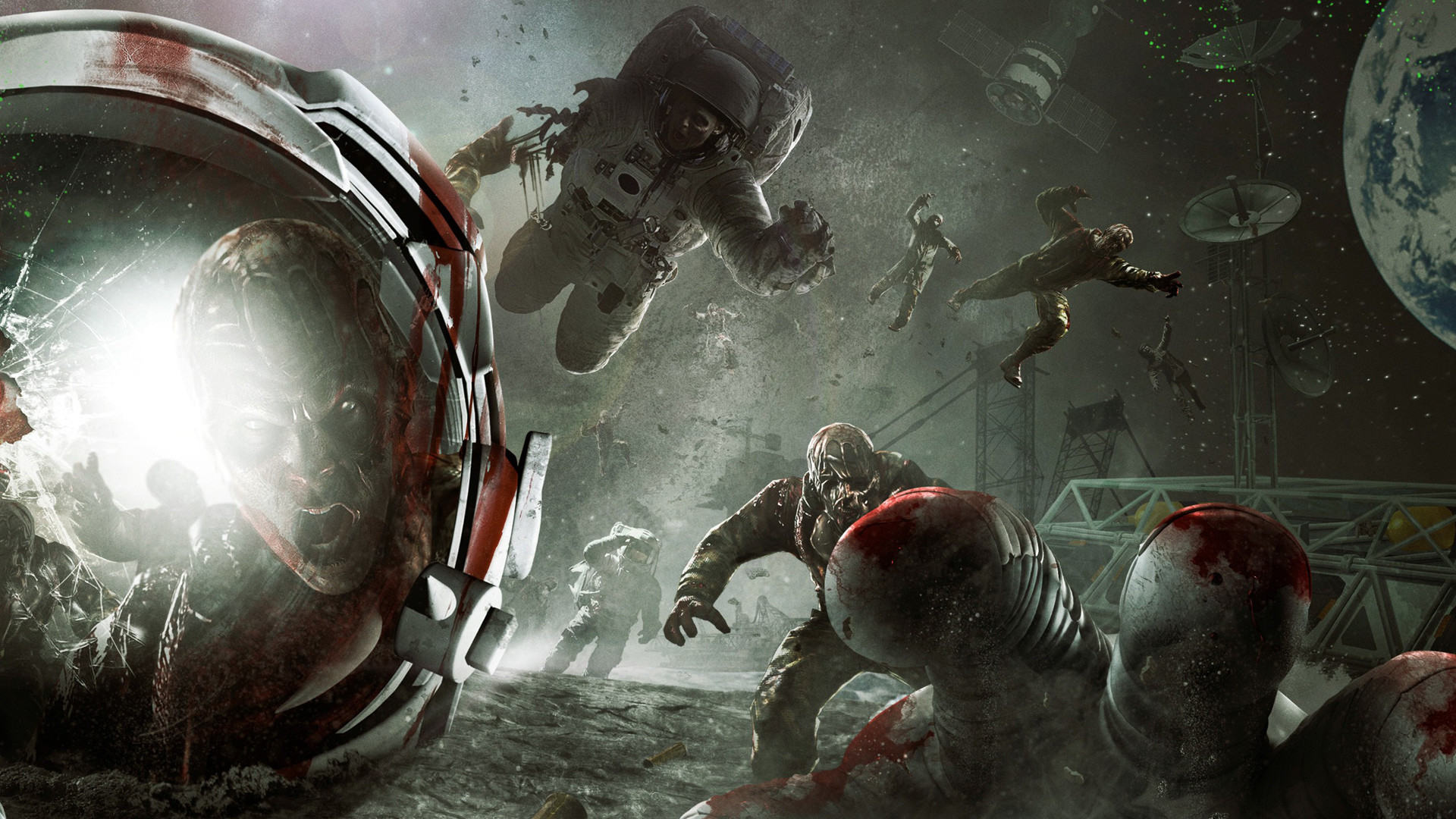 Call of Duty: Black Ops, Moon, Zombie, Astronauti, Luna, Full HD, sfondo per PC e portatile