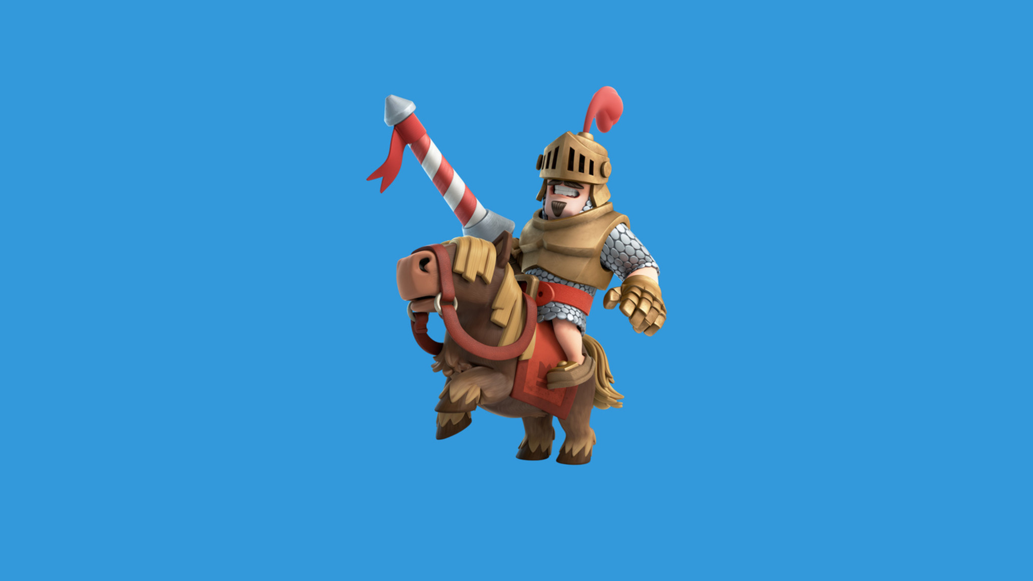 Clash Royale, Principe, Sfondo blu, Minimalismo, Full HD, wallpaper per portatile