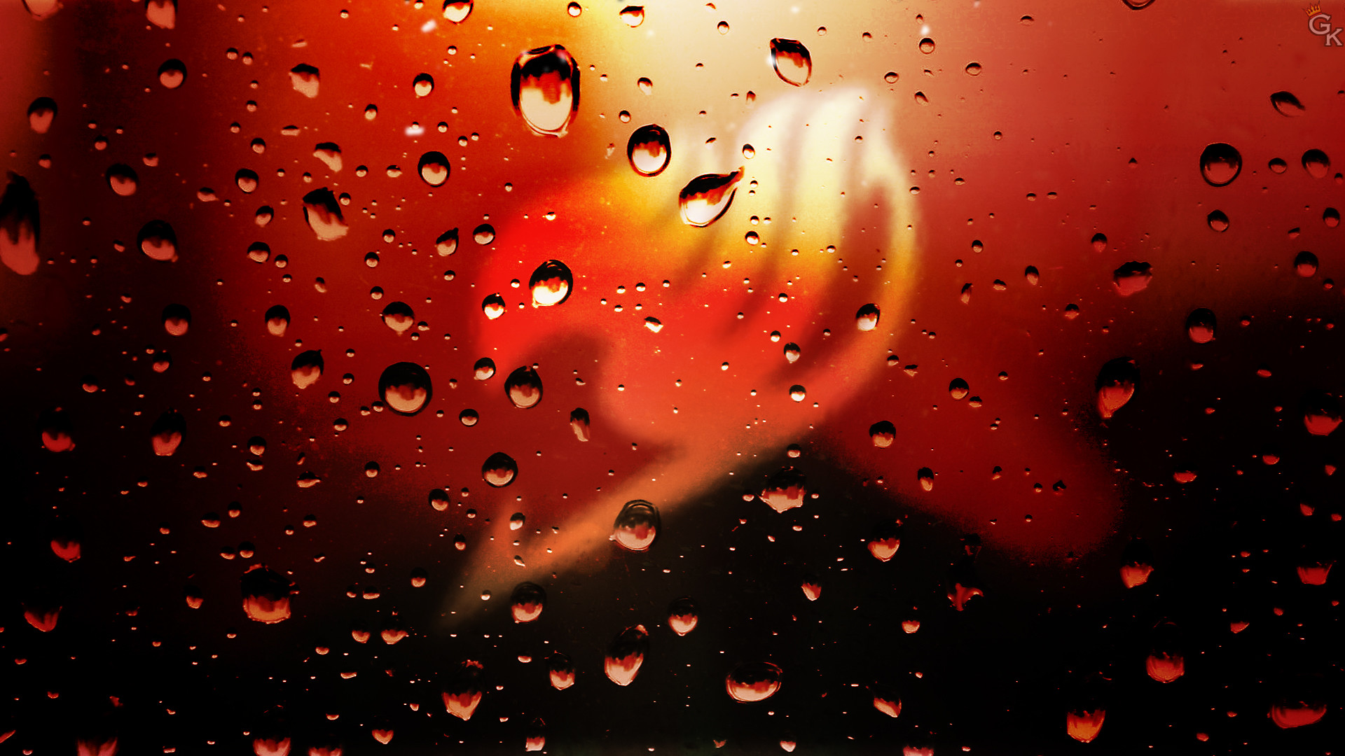 Simbolo di Fairy Tail, Fairy Tail, Gocce d'acqua, Rosso, Full HD 1080p, sfondo desktop