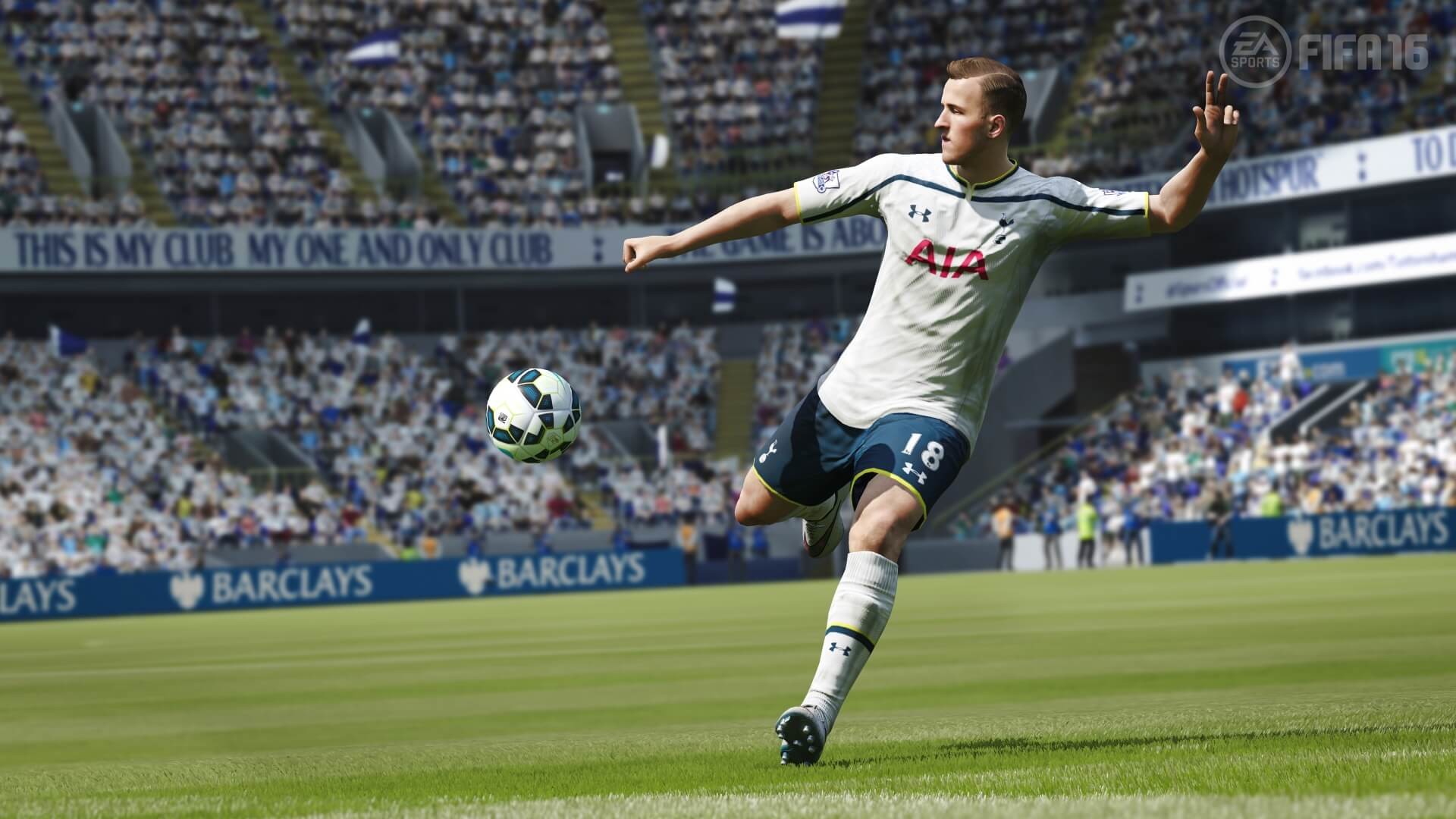 Harry Kane, Tottenham Hotspur, FIFA 16, Tiro, Full HD, sfondo Windows 11