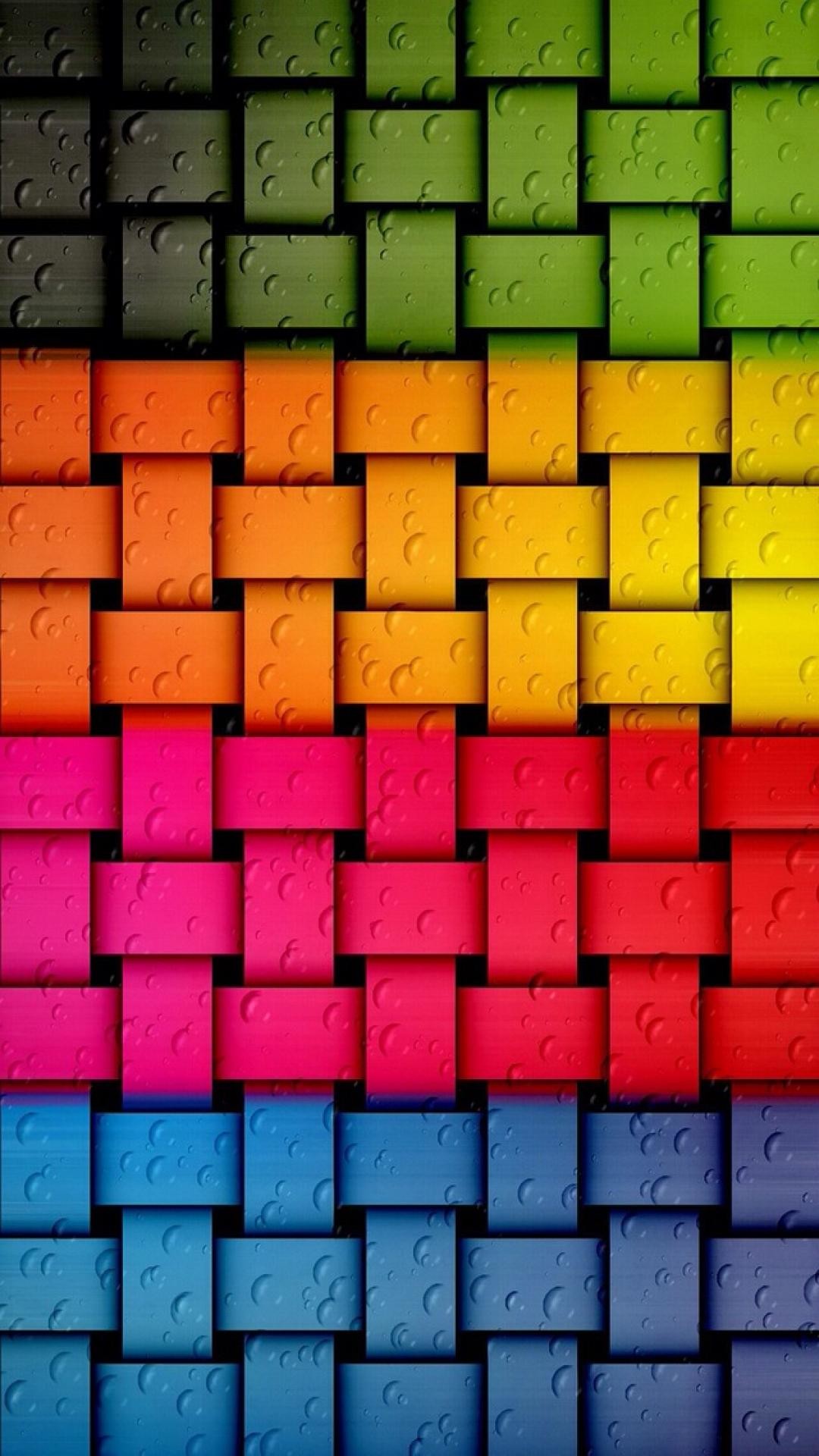 Intreccio colorato, Arcobaleno, Texture, sfondo iPhone