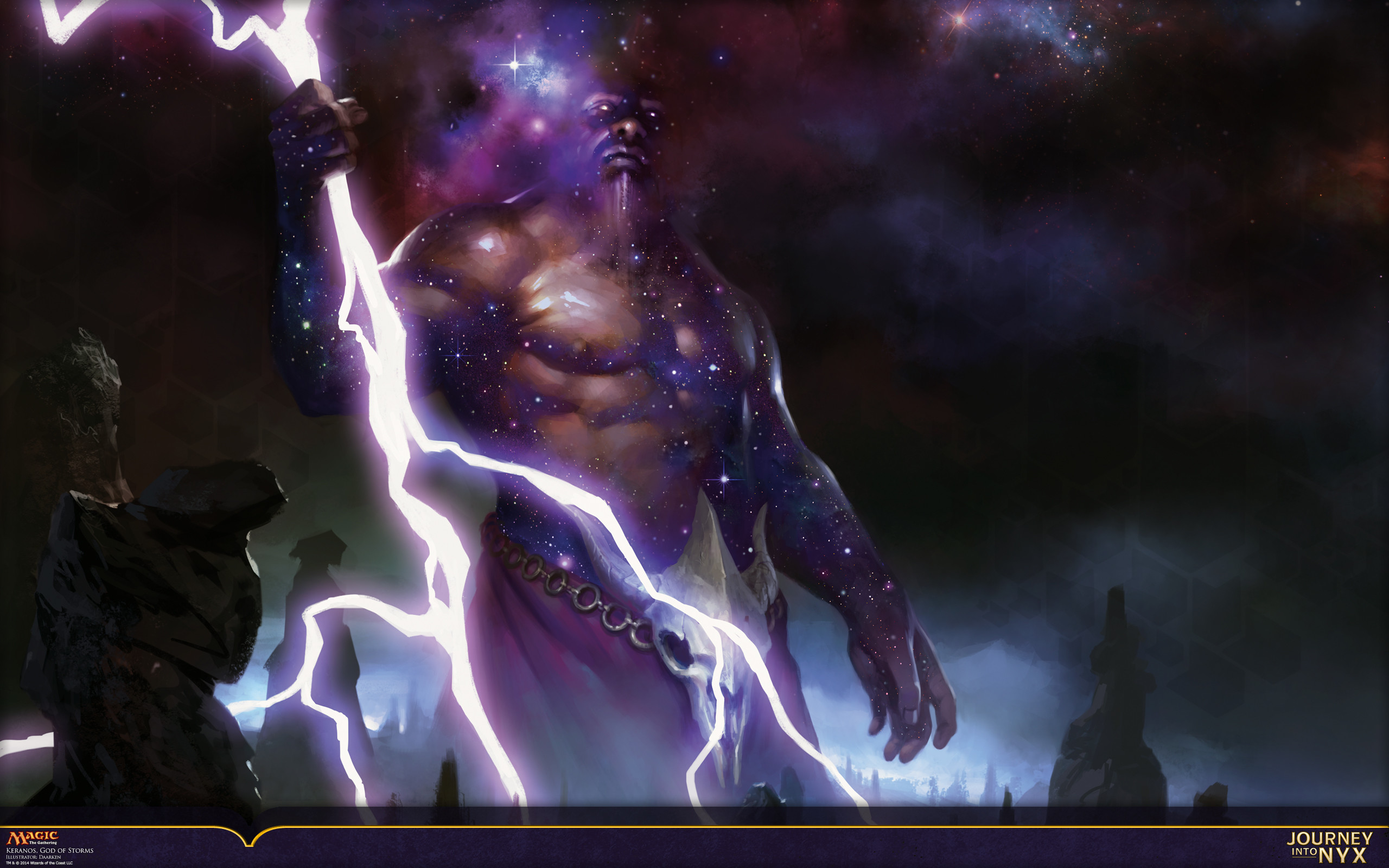 Journey into Nyx, MTG, Divinità, Fulmini, 2K, sfondo per PC e portatile