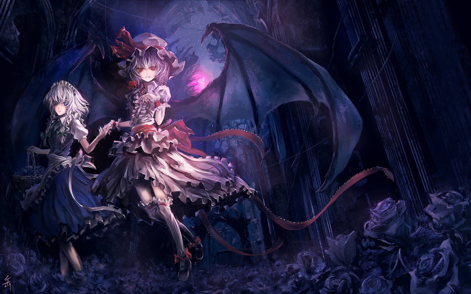 Remilia Scarlet, Sakuya Izayoi, Touhou Project, 1920x1200, sfondo per PC