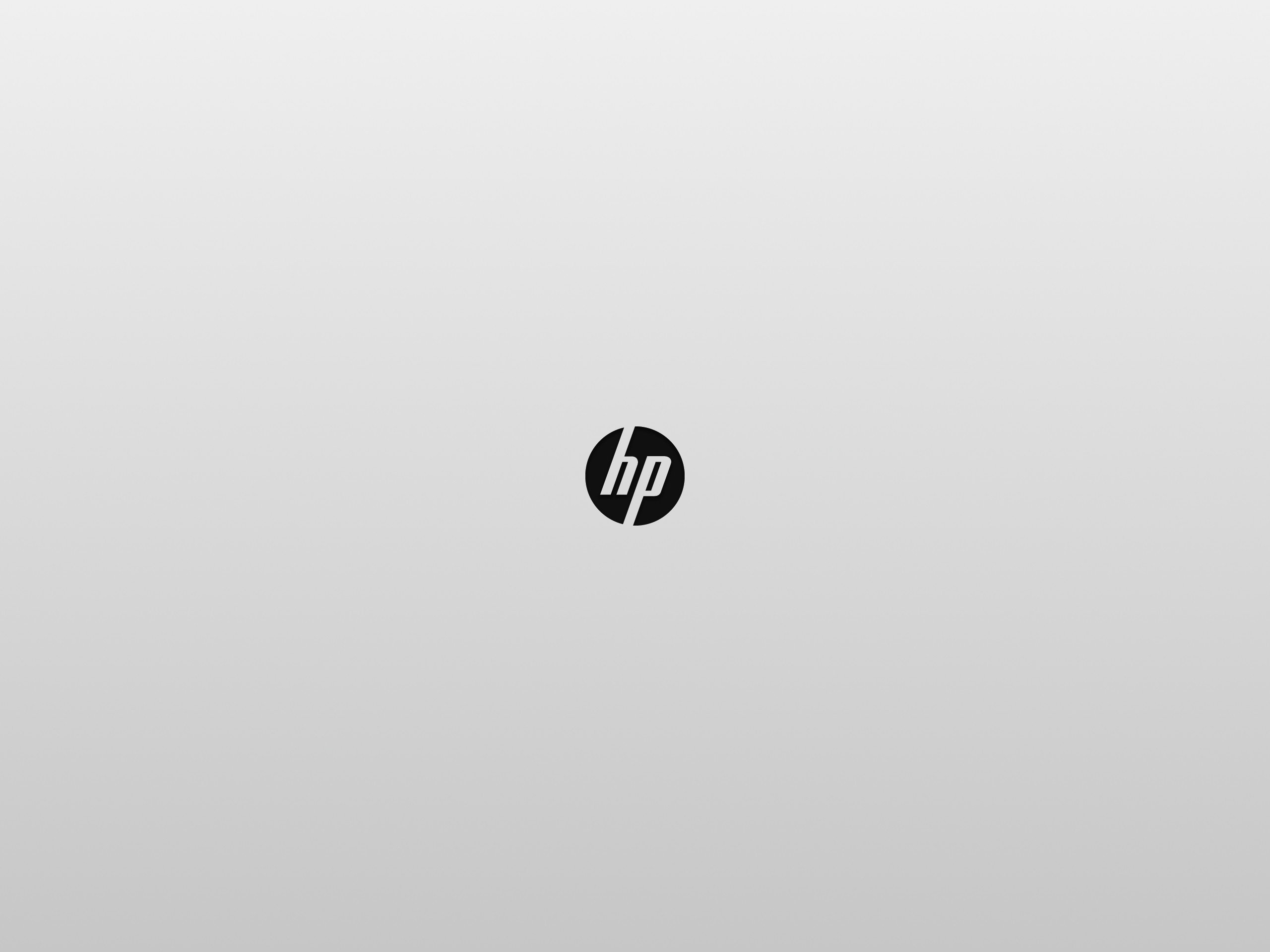 Logo HP, Grigio chiaro, Minimalismo, Sfumatura, Hewlett-Packard, sfondo 2K per tablet