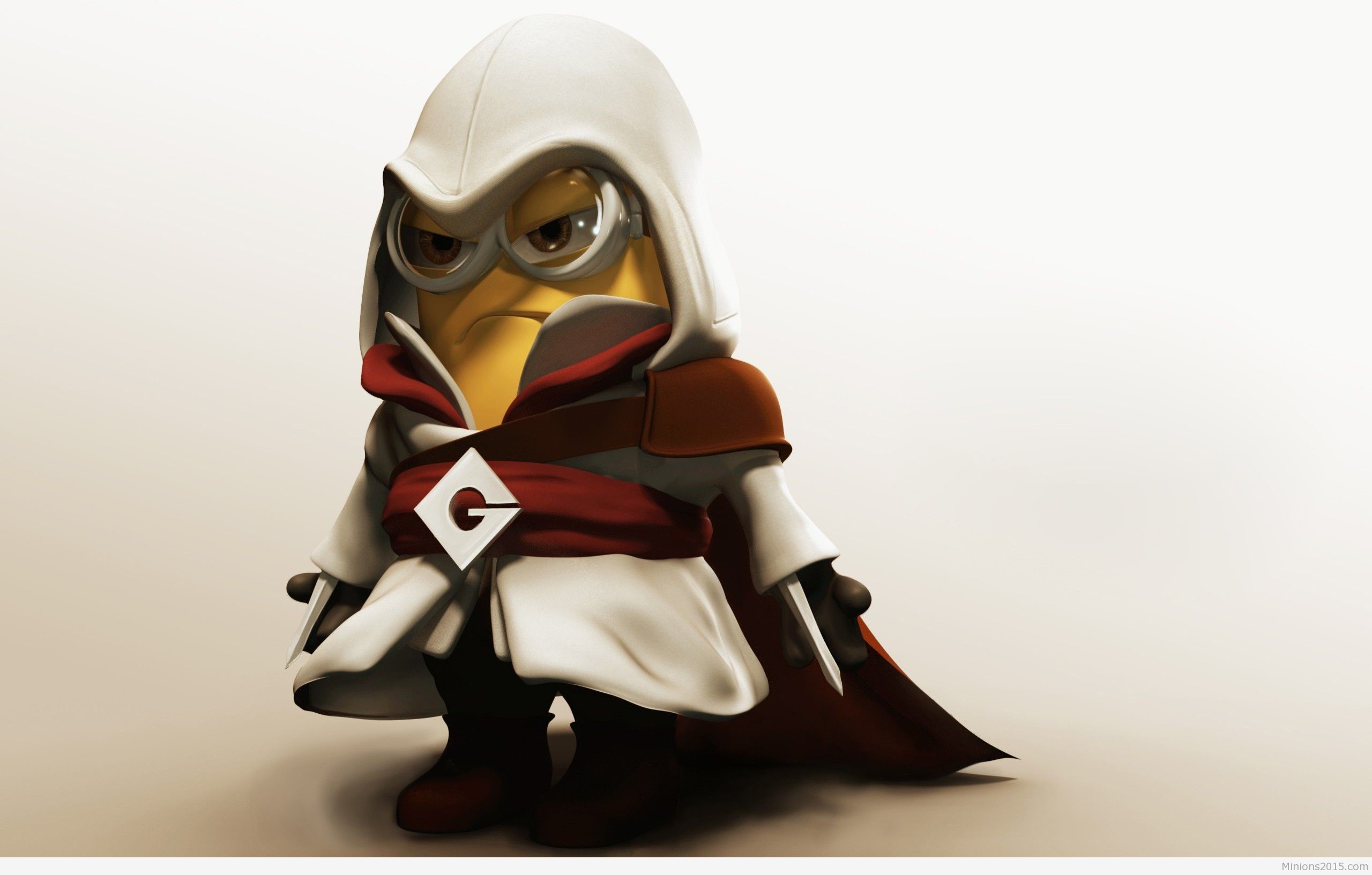 Minions, Assassin's Creed, Ezio Auditore, Parodia, 2K, sfondo Windows 11