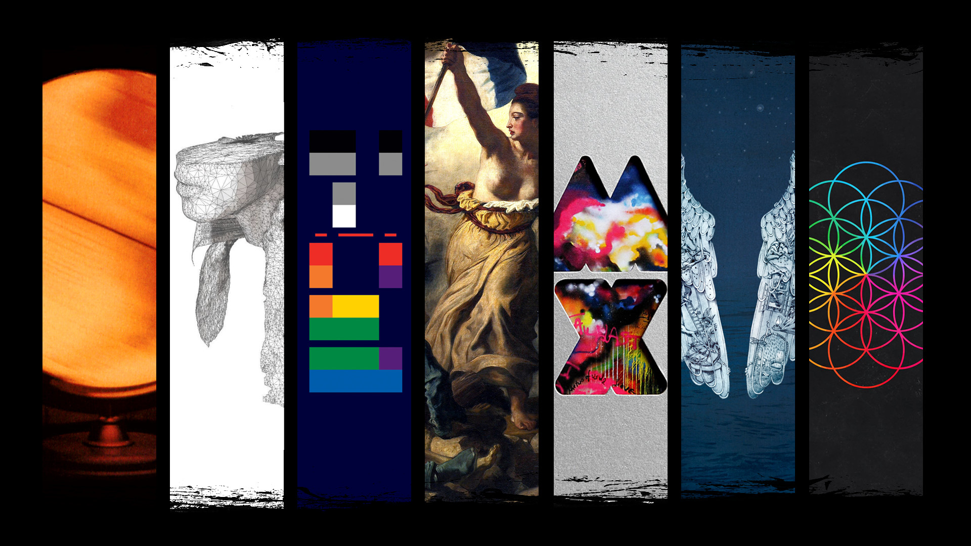 Coldplay, Copertine album, Parachutes, Viva la Vida, Mylo Xyloto, A Head Full of Dreams, sfondo per PC