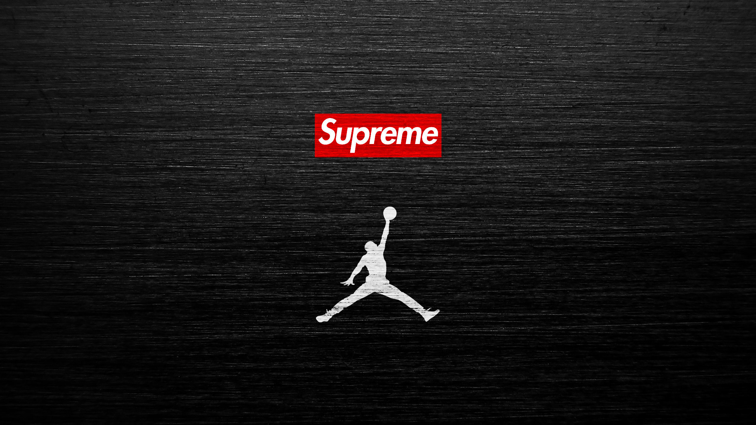 Logo Supreme, Jumpman, Air Jordan, Sfondo nero, 2K, wallpaper per PC