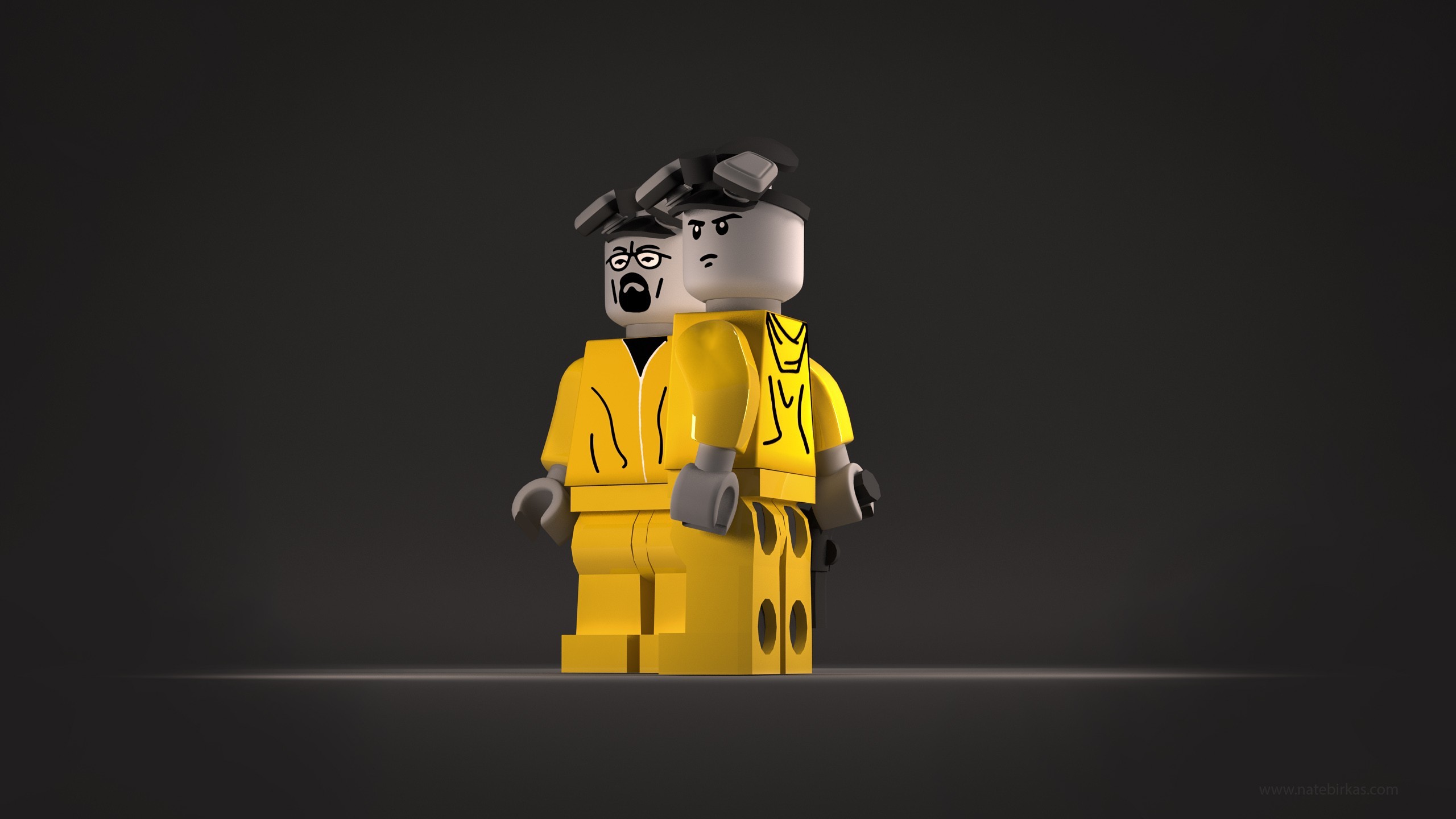 Walter White, Jesse Pinkman, Breaking Bad, LEGO, Tute gialle, 2K 1440p, sfondo desktop