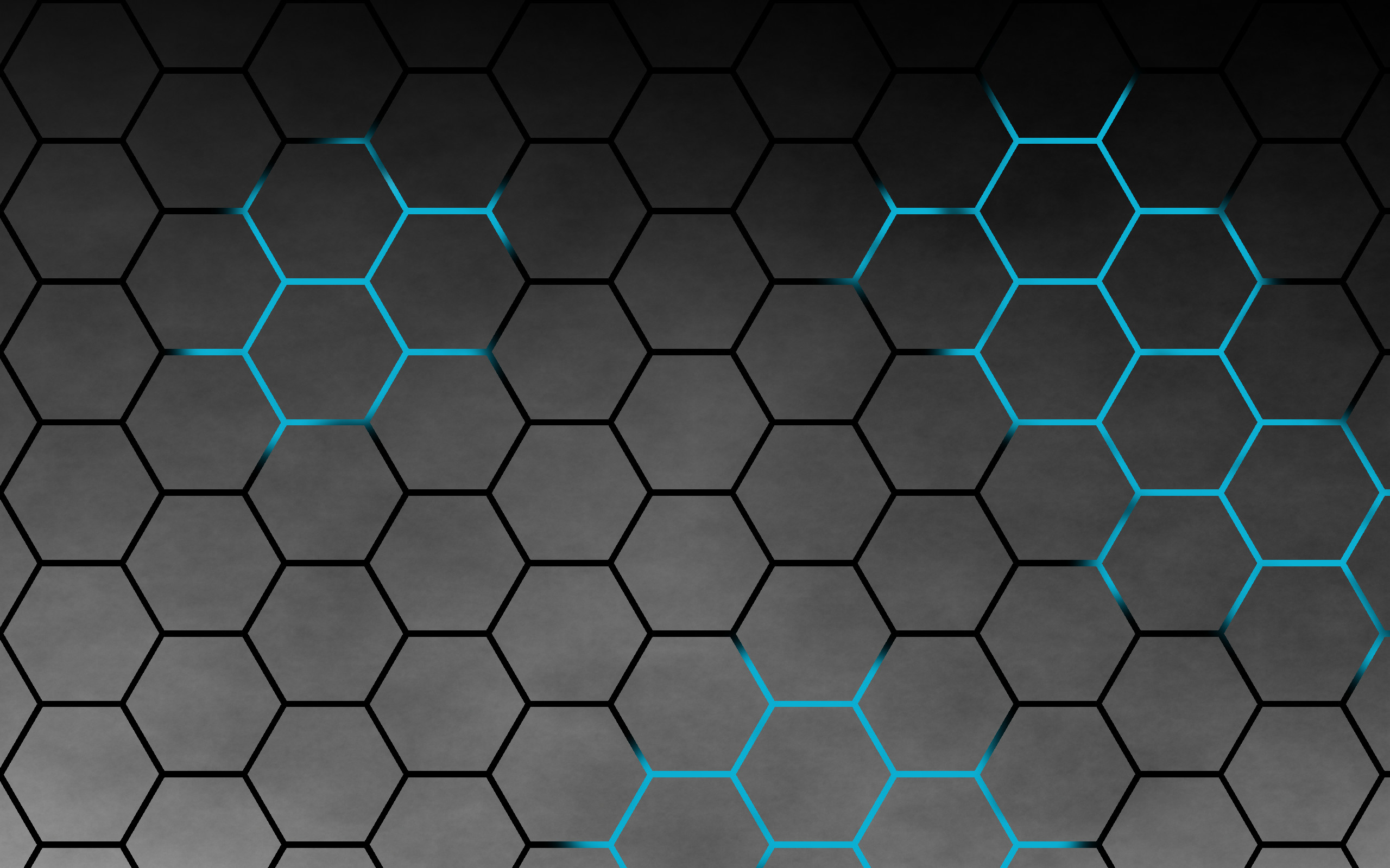 Esagoni, Linee azzurre, Grigio, 2560x1600, immagine di sfondo