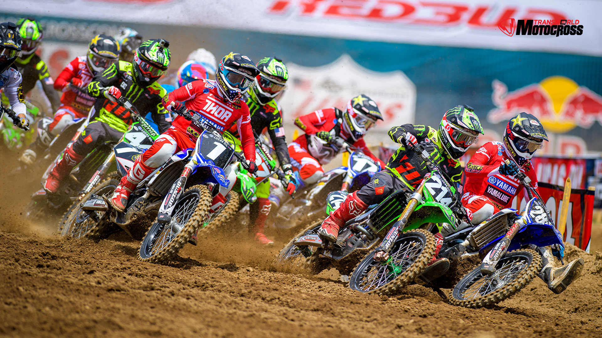 Motocross, Partenza, Piloti, Red Bull, Full HD 1080p, sfondo desktop