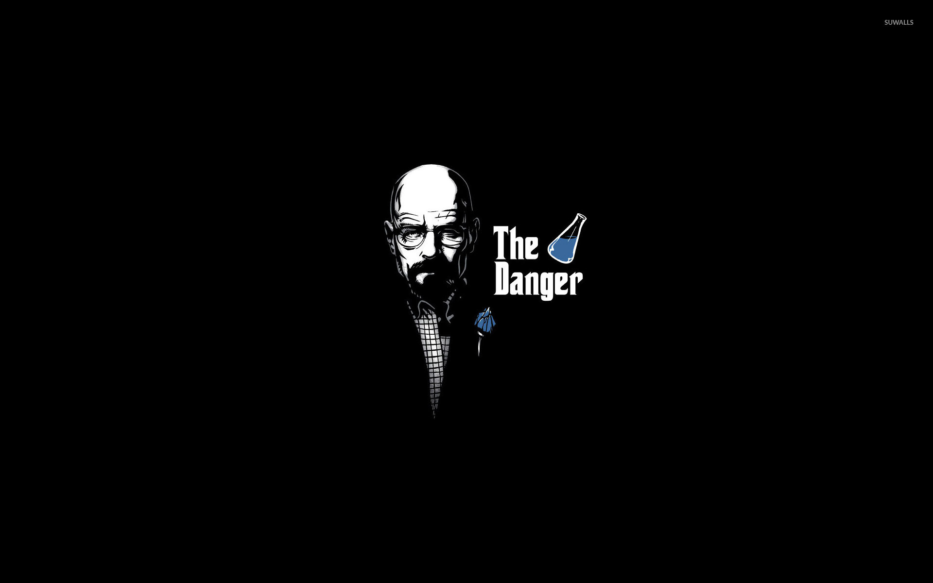 Heisenberg, Breaking Bad, I am the Danger, Sfondo nero, Minimalista, wallpaper Windows 11