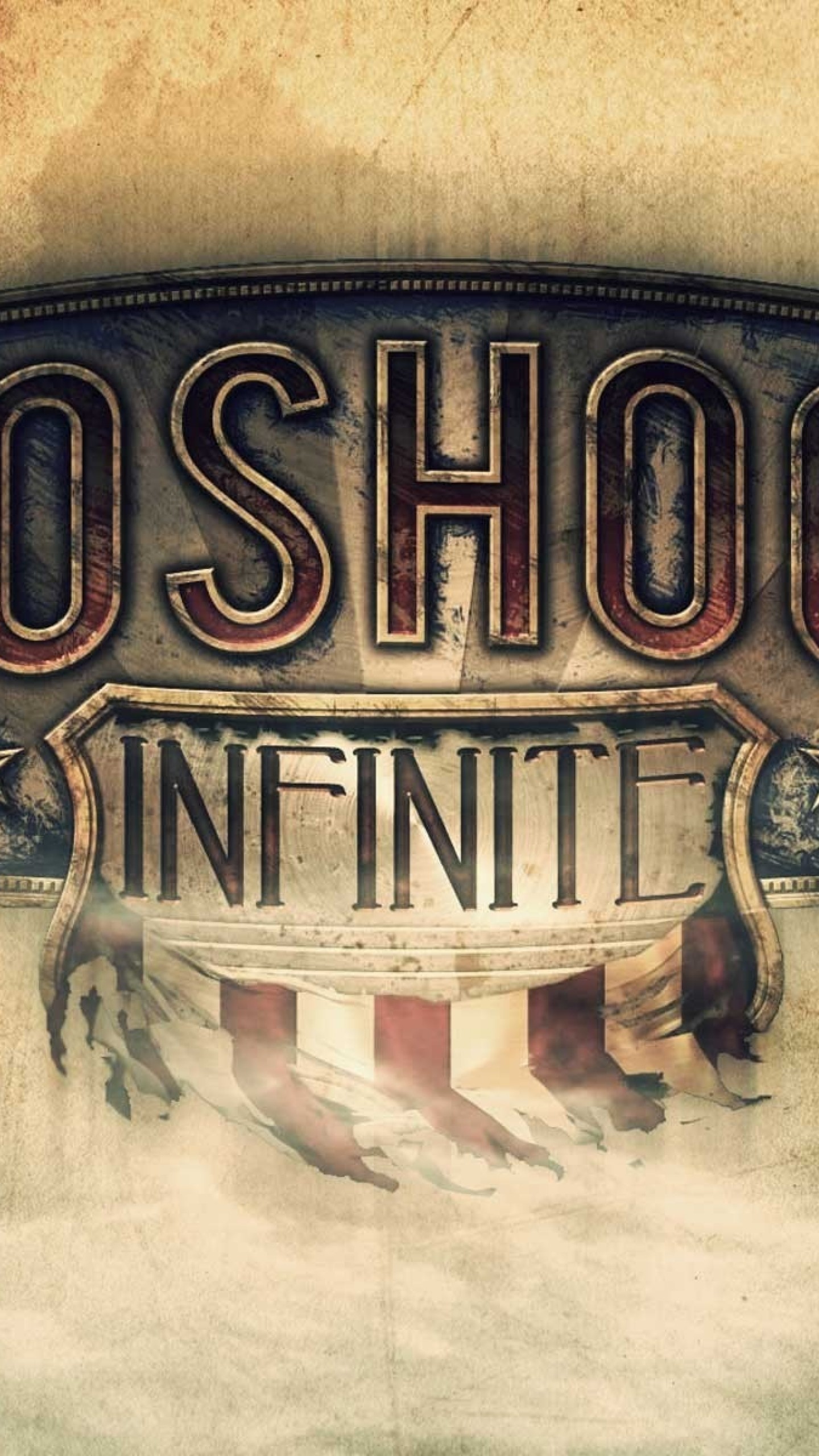 BioShock Infinite, Logo, Stile vintage, QHD+, sfondo verticale per cellulare