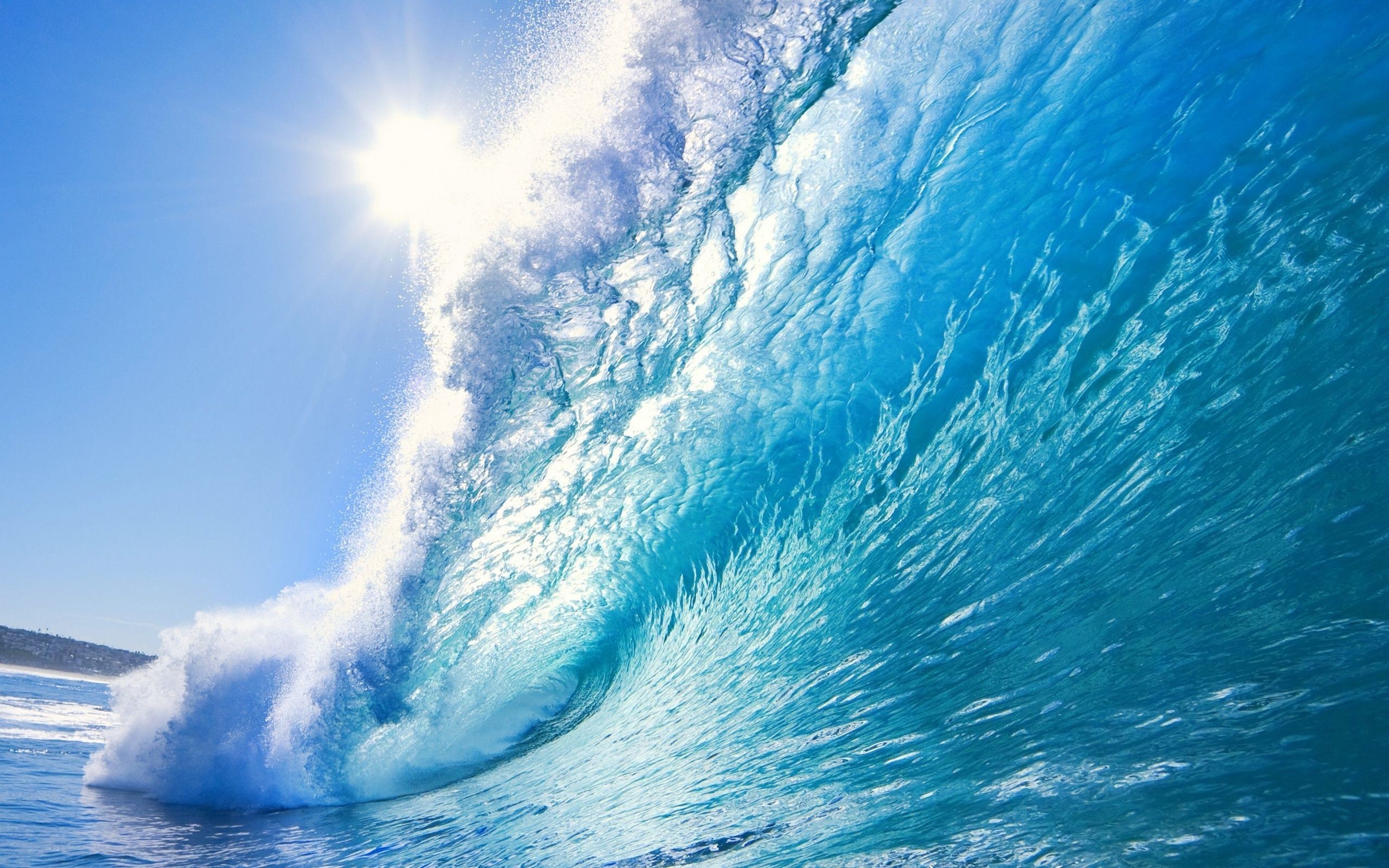 Onda, Tubo, Surf, Luce del sole, 2560x1600, immagine di sfondo