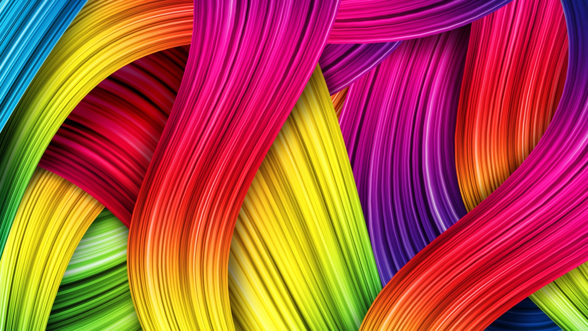 Linee intrecciate, Colori dell'arcobaleno, Astratto, Full HD 1080p, sfondo desktop